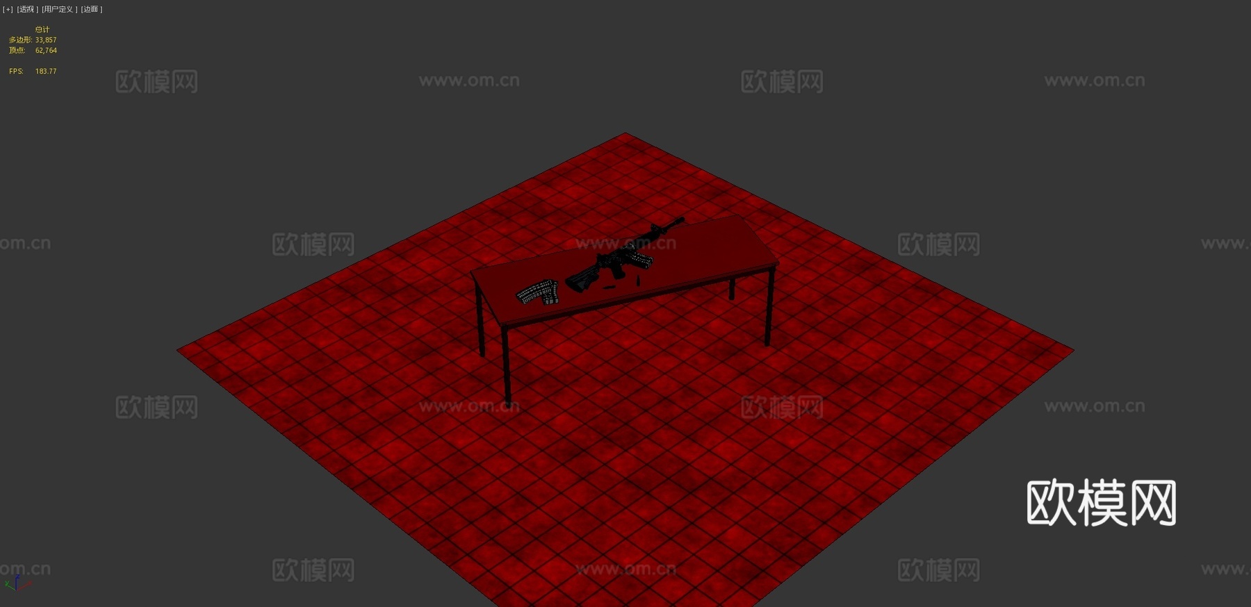 M4A4步枪3d模型