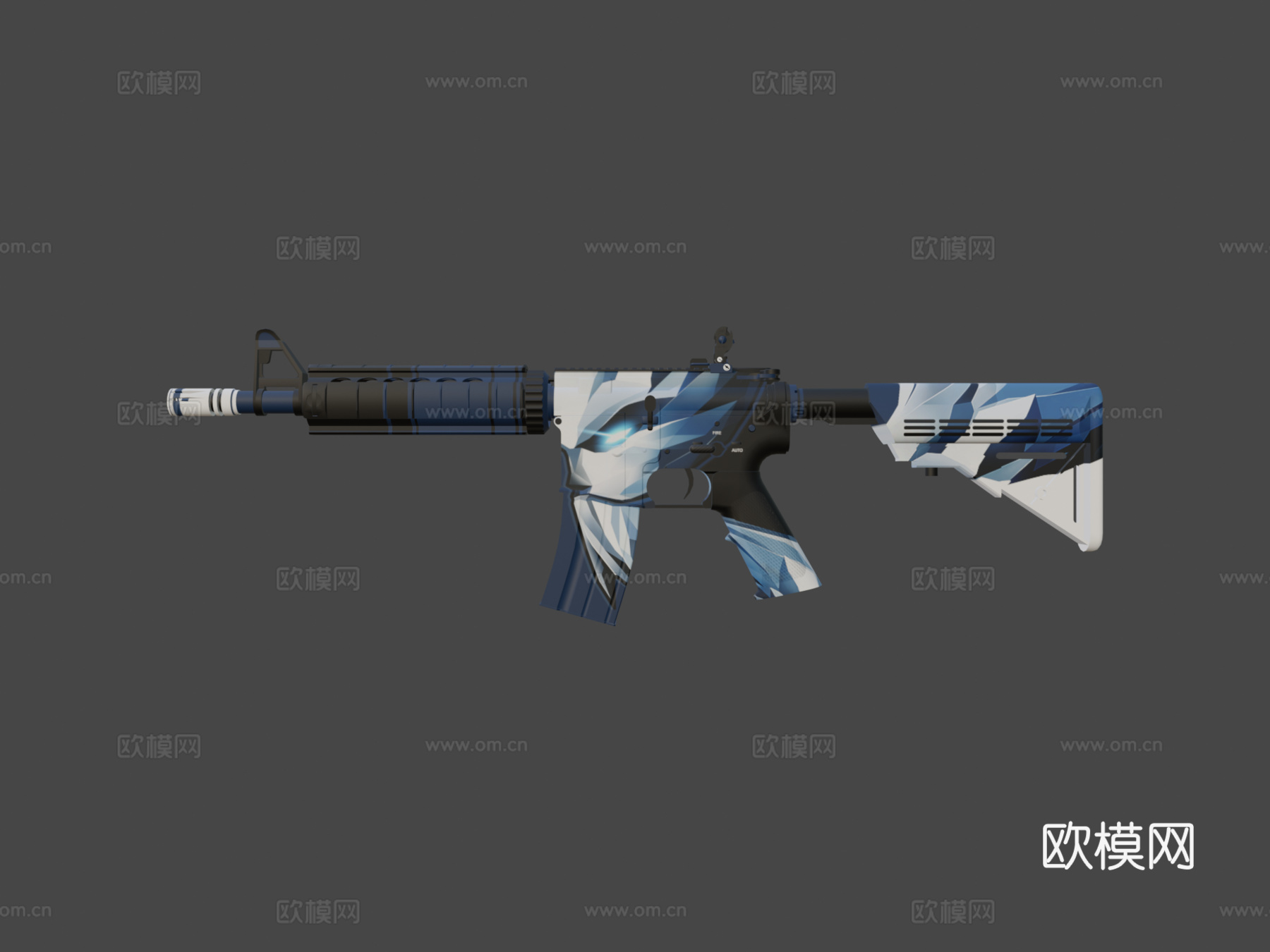 M4A1冰霜裂痕3d模型