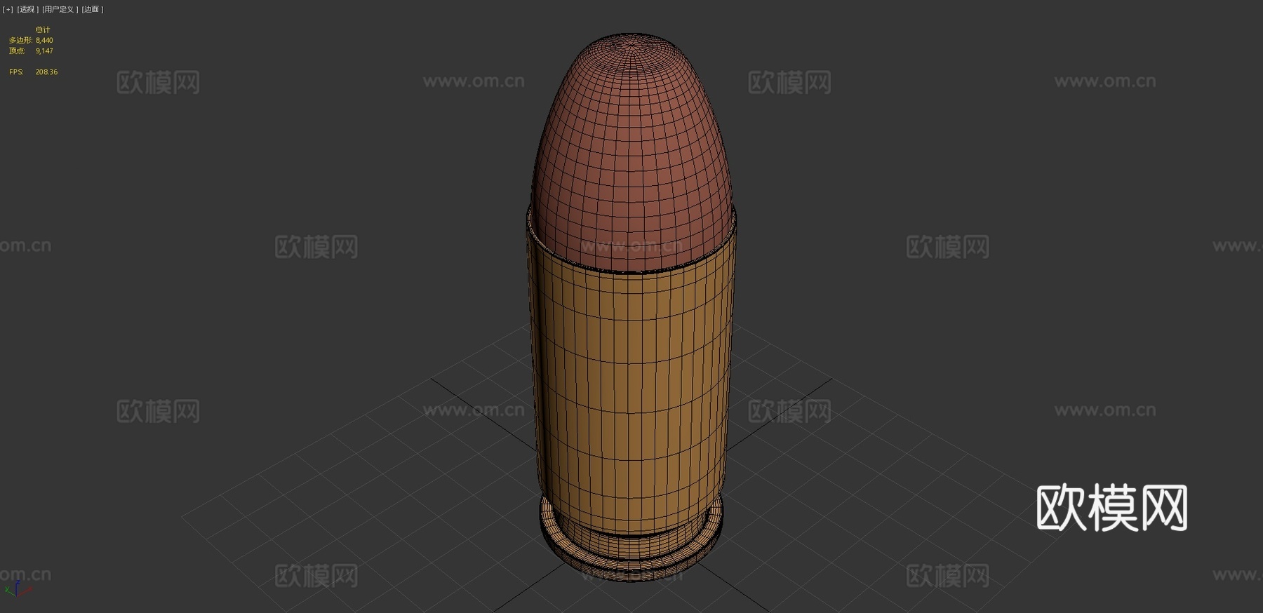 毫米弹药3d模型