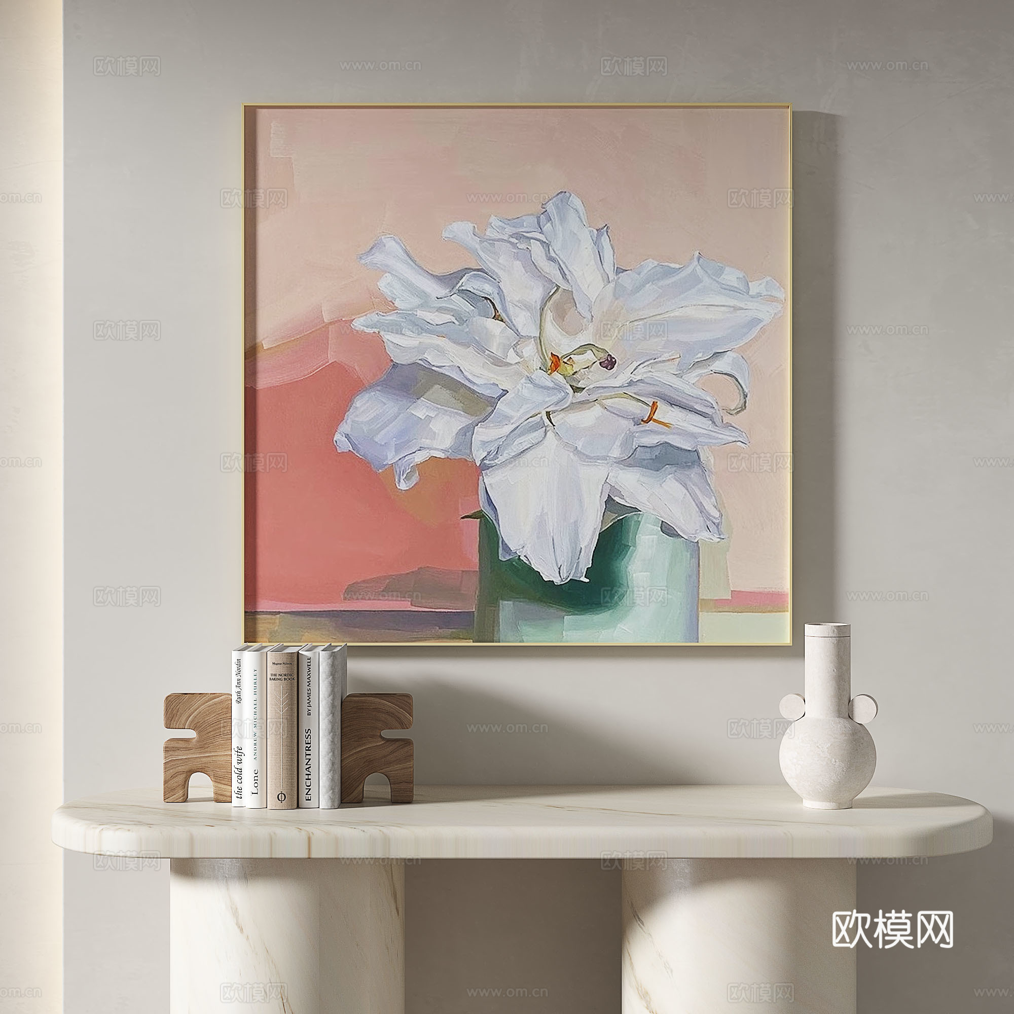 现代，简约，奶油风，复古，抽象，装饰画3d模型