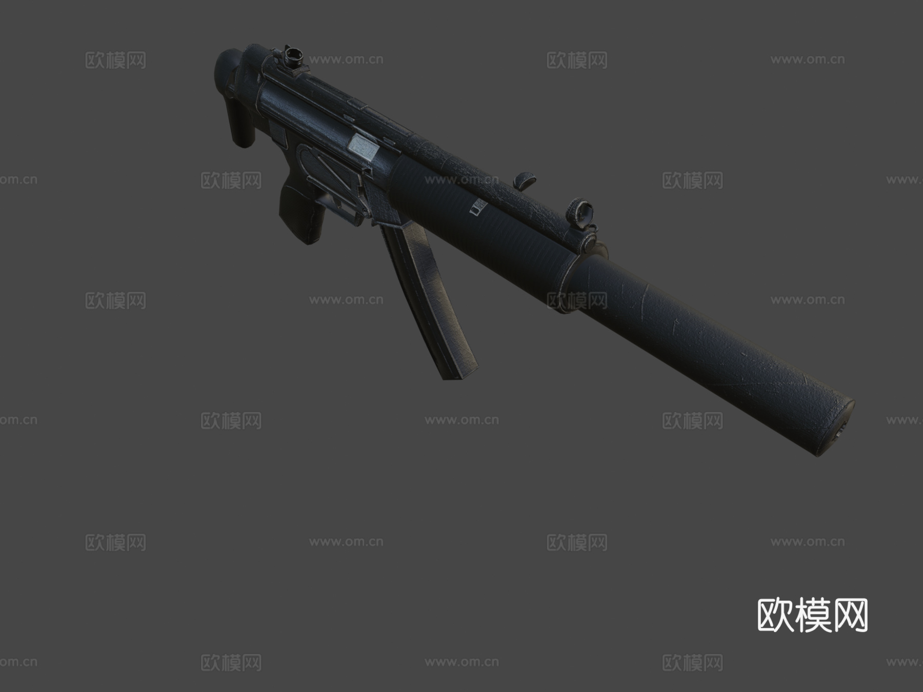 MP5-SD CSGO武器(含UV和贴图)3d模型