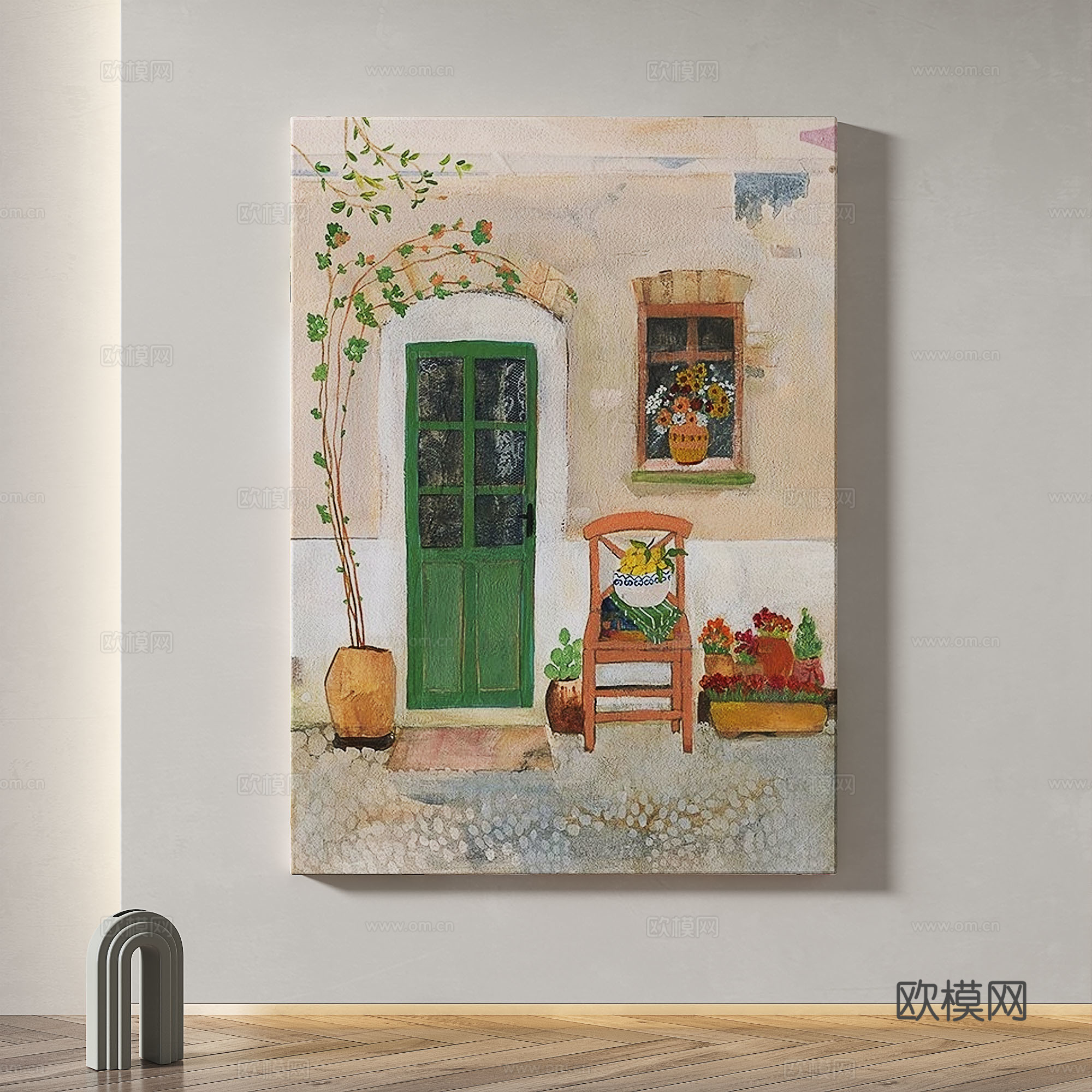 现代，复古，简约，抽象，北欧，轻奢，油画，装饰画3d模型