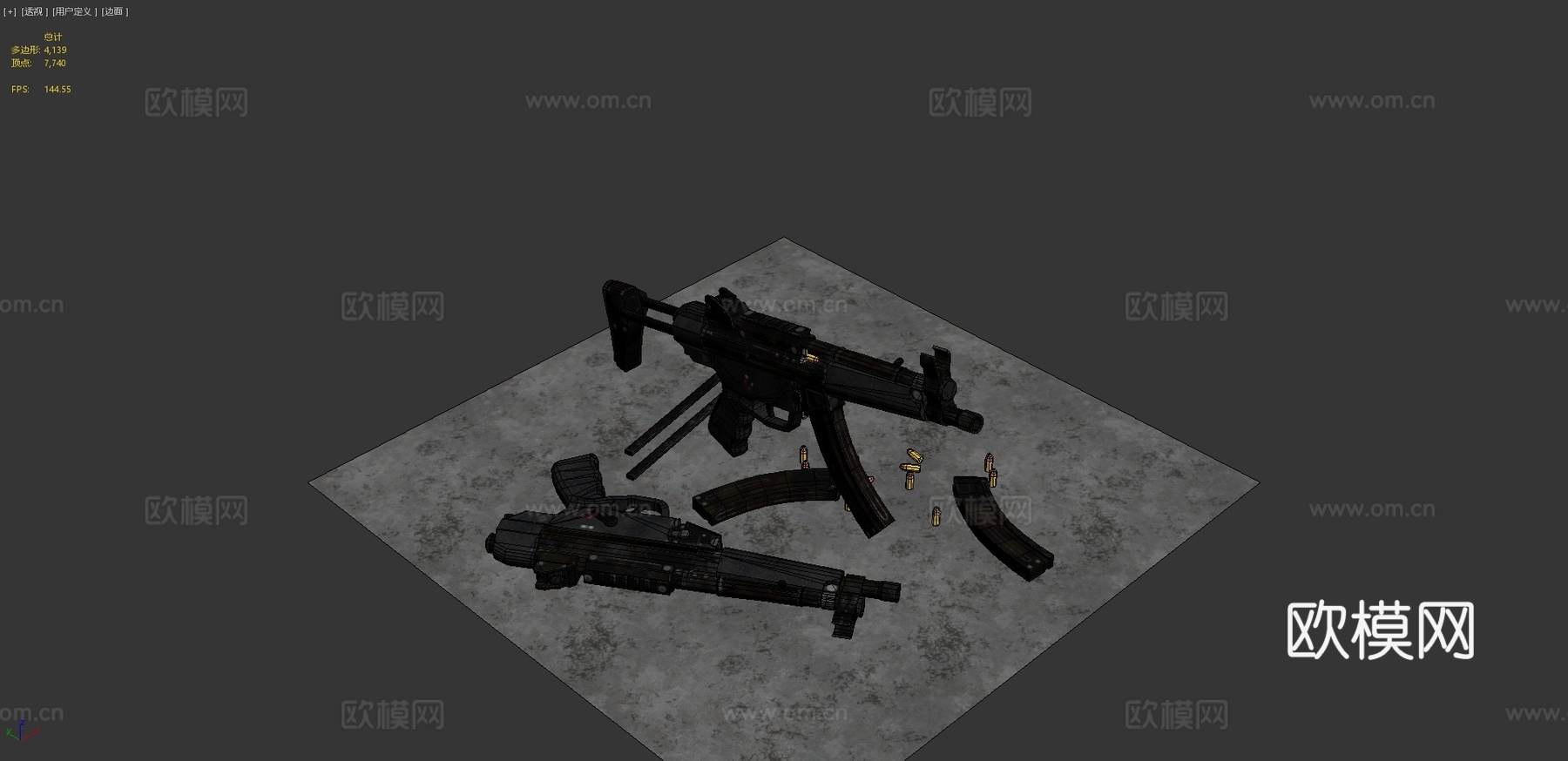 MP5冲锋枪3d模型