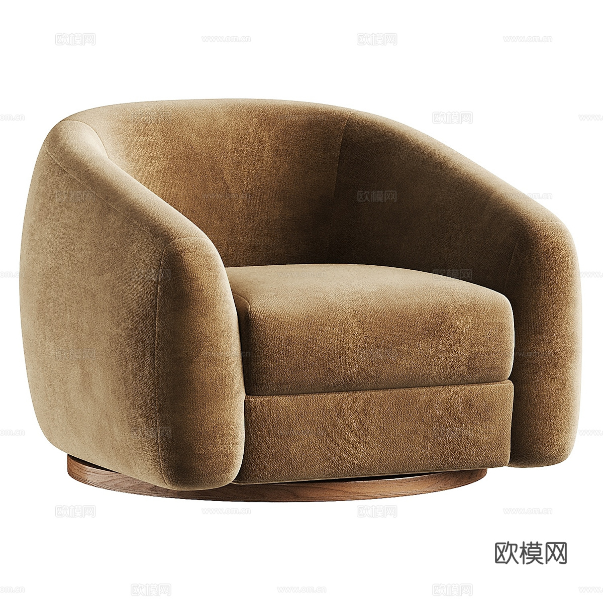 现代意式轻奢布艺休闲沙发3d模型