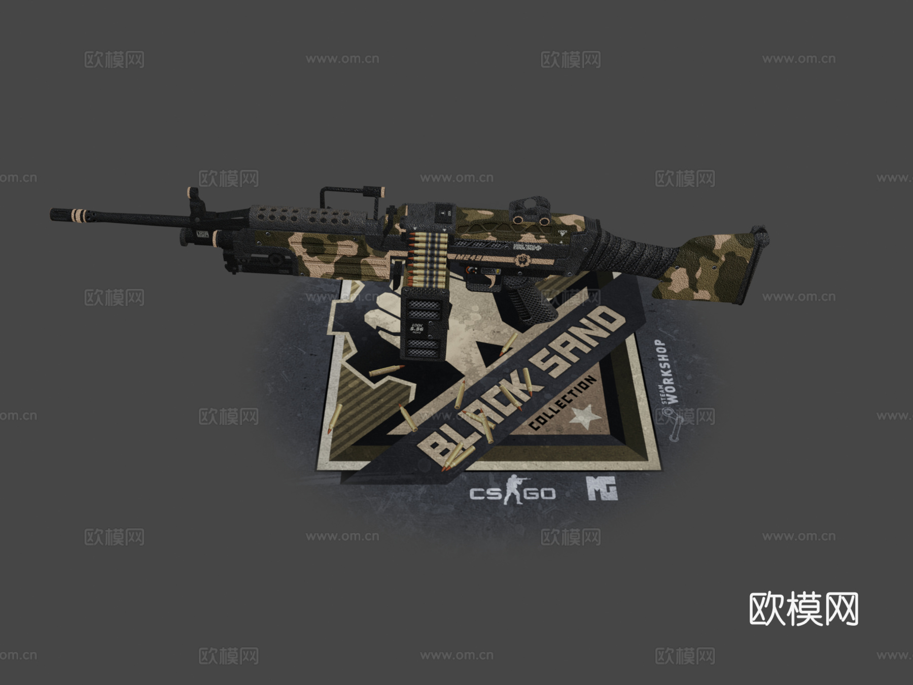 M249-黑沙3d模型
