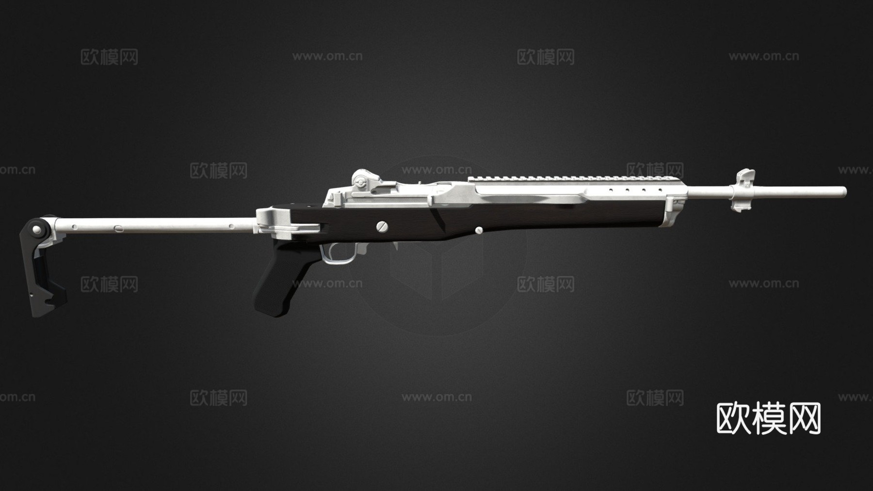 镀银-Mini14-PUBG3d模型