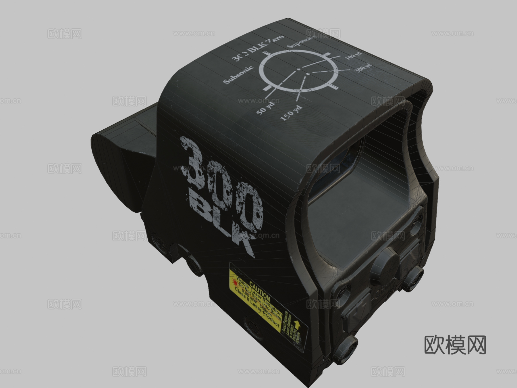 EOTech XPS2-300黑光全息武器瞄准镜3d模型