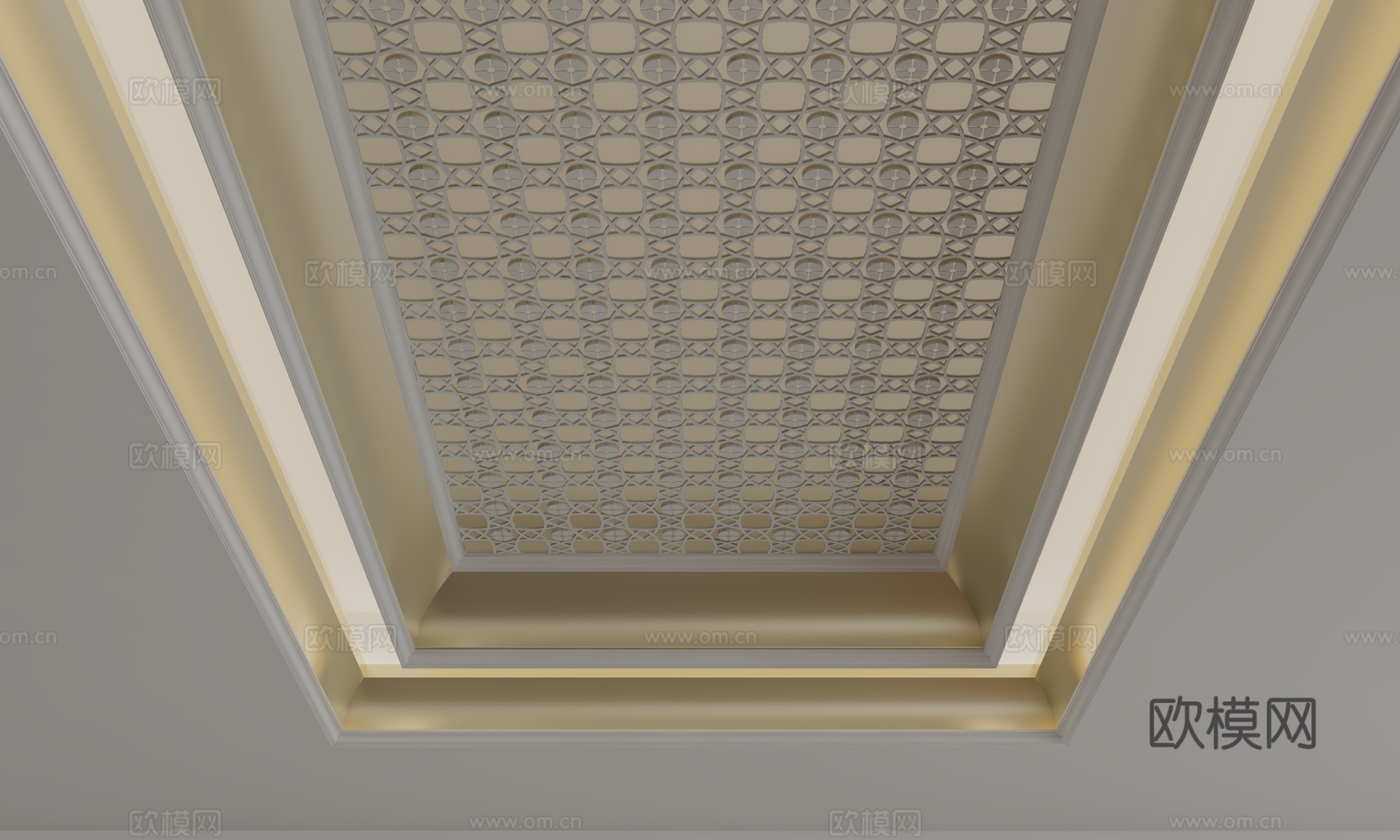 现代天花吊顶3d模型