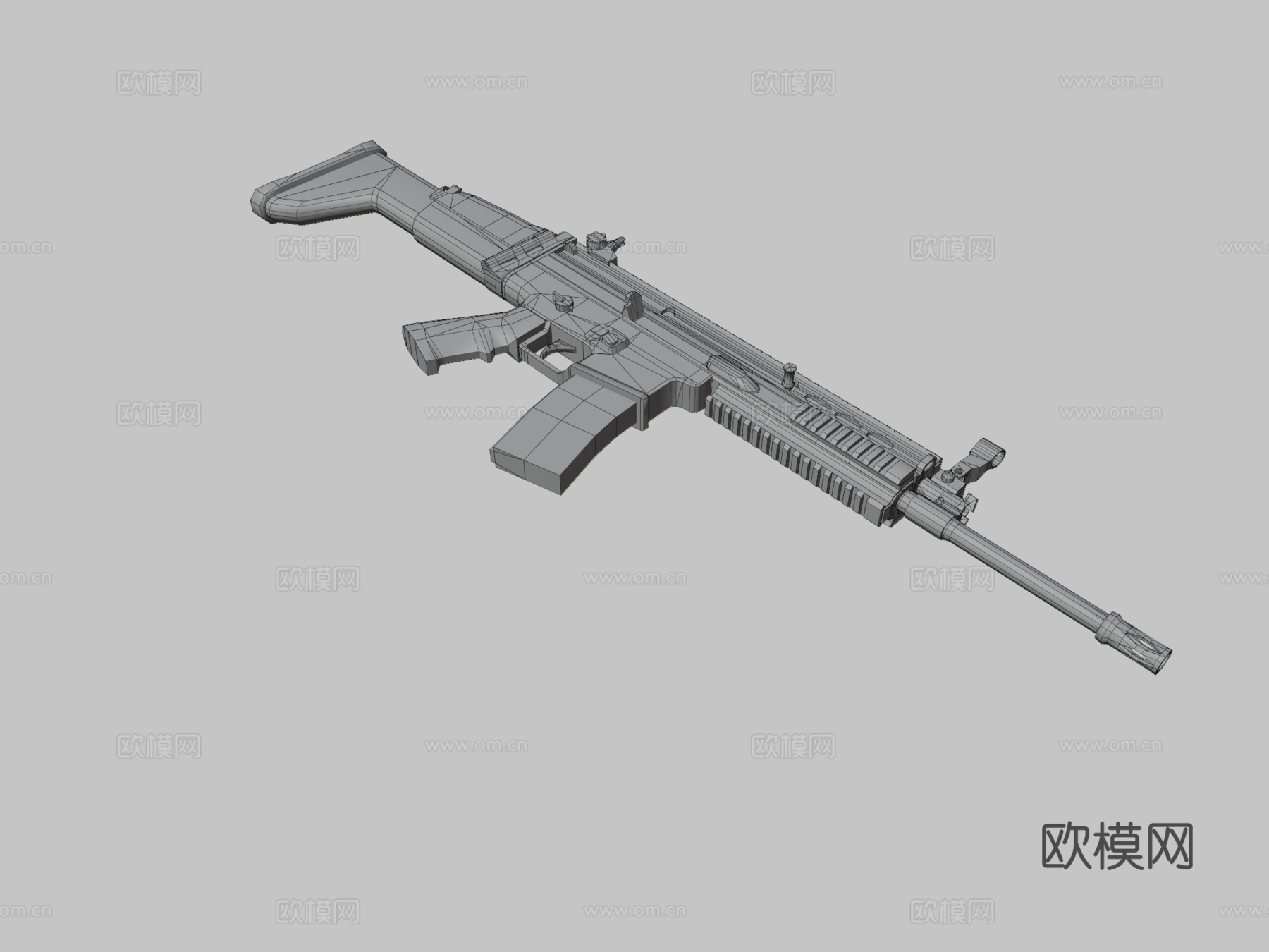 丛林数码-SCAR-L-PUBG3d模型