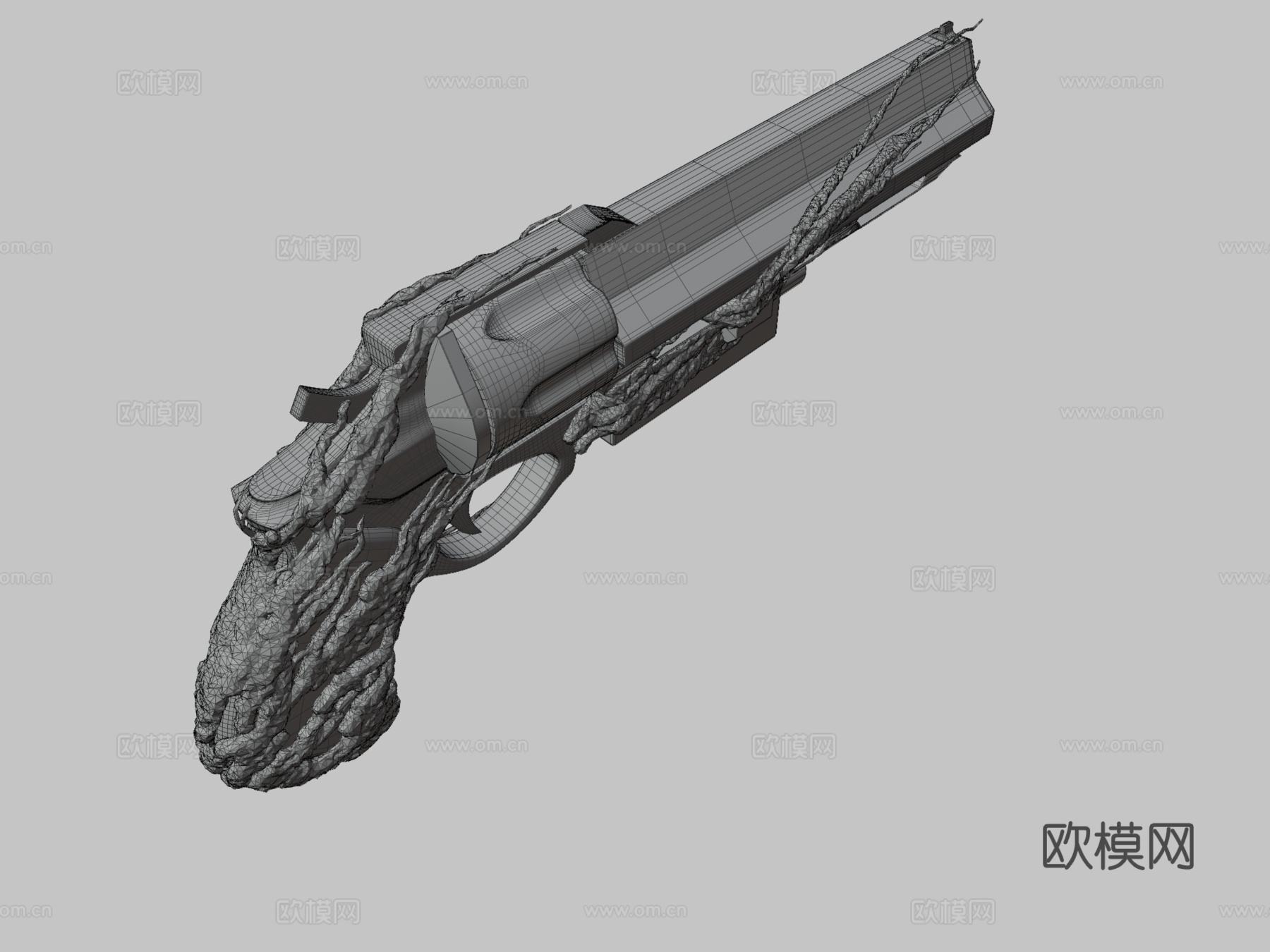 命运风格感染左轮3d模型