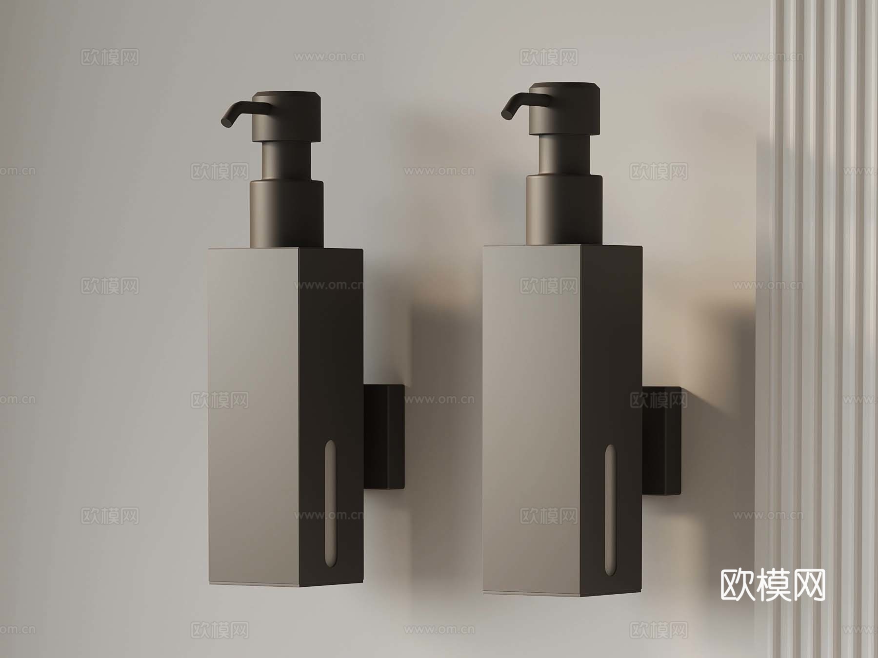 现代卫浴小件 洗发水沐浴露3d模型