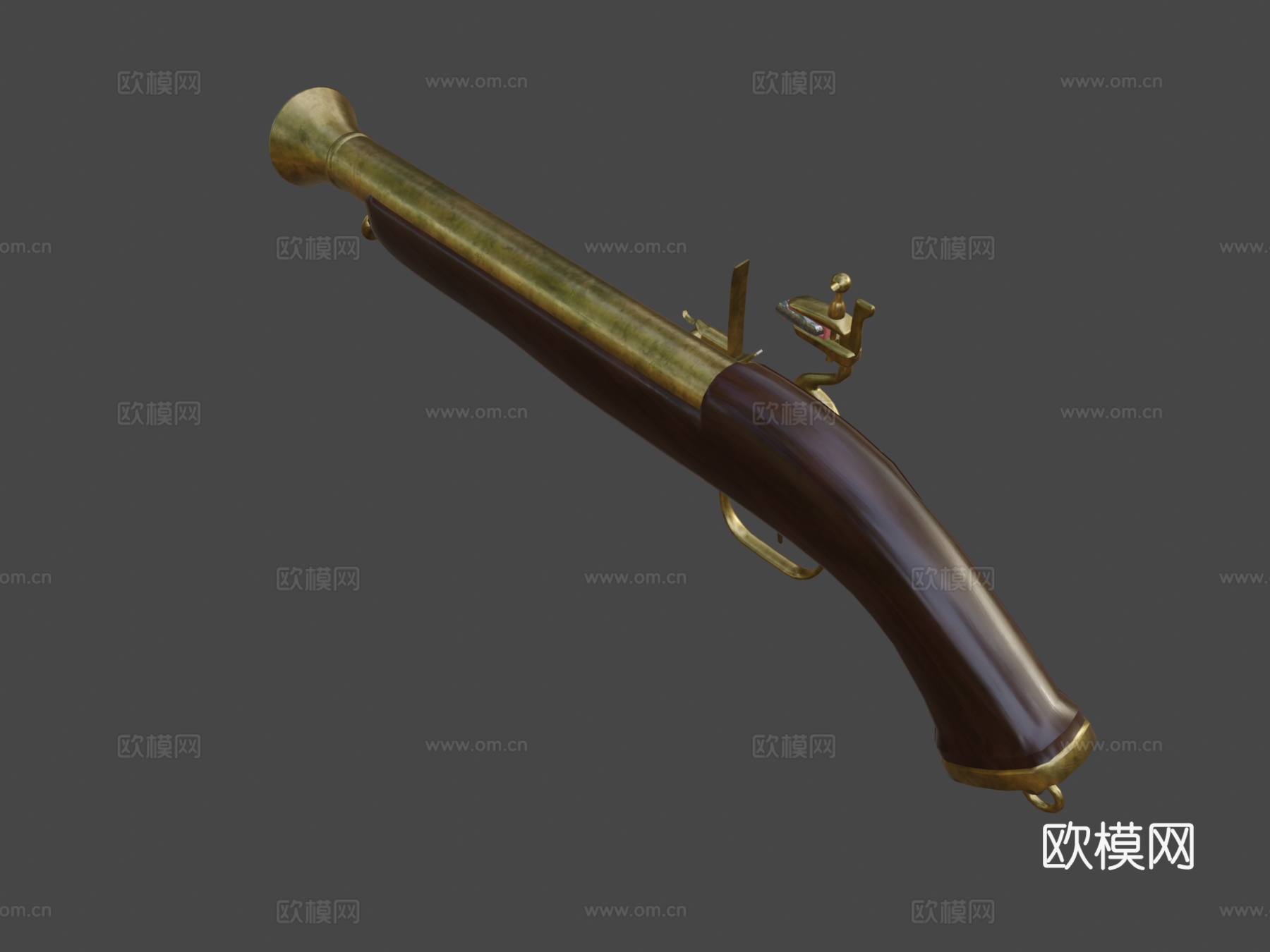 燧发枪3d模型