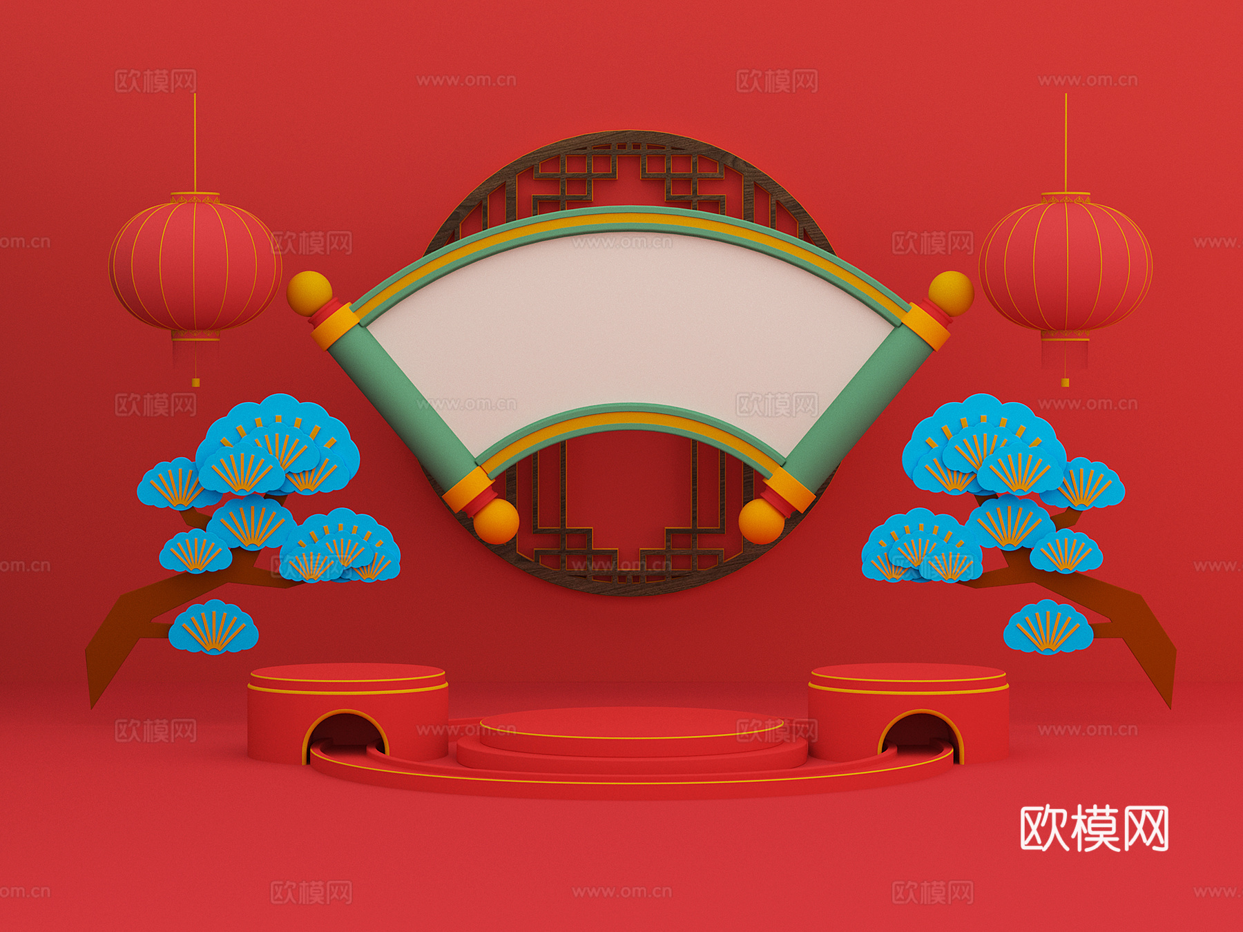 陈设 电商场景3d模型