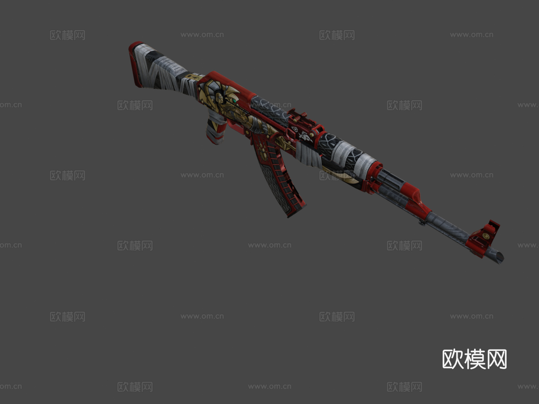 AK-47阿努比斯版3d模型