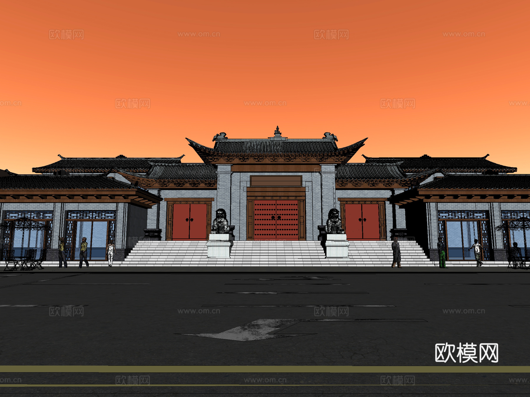 古建 寺庙 小镇 博物馆 商业街3d模型