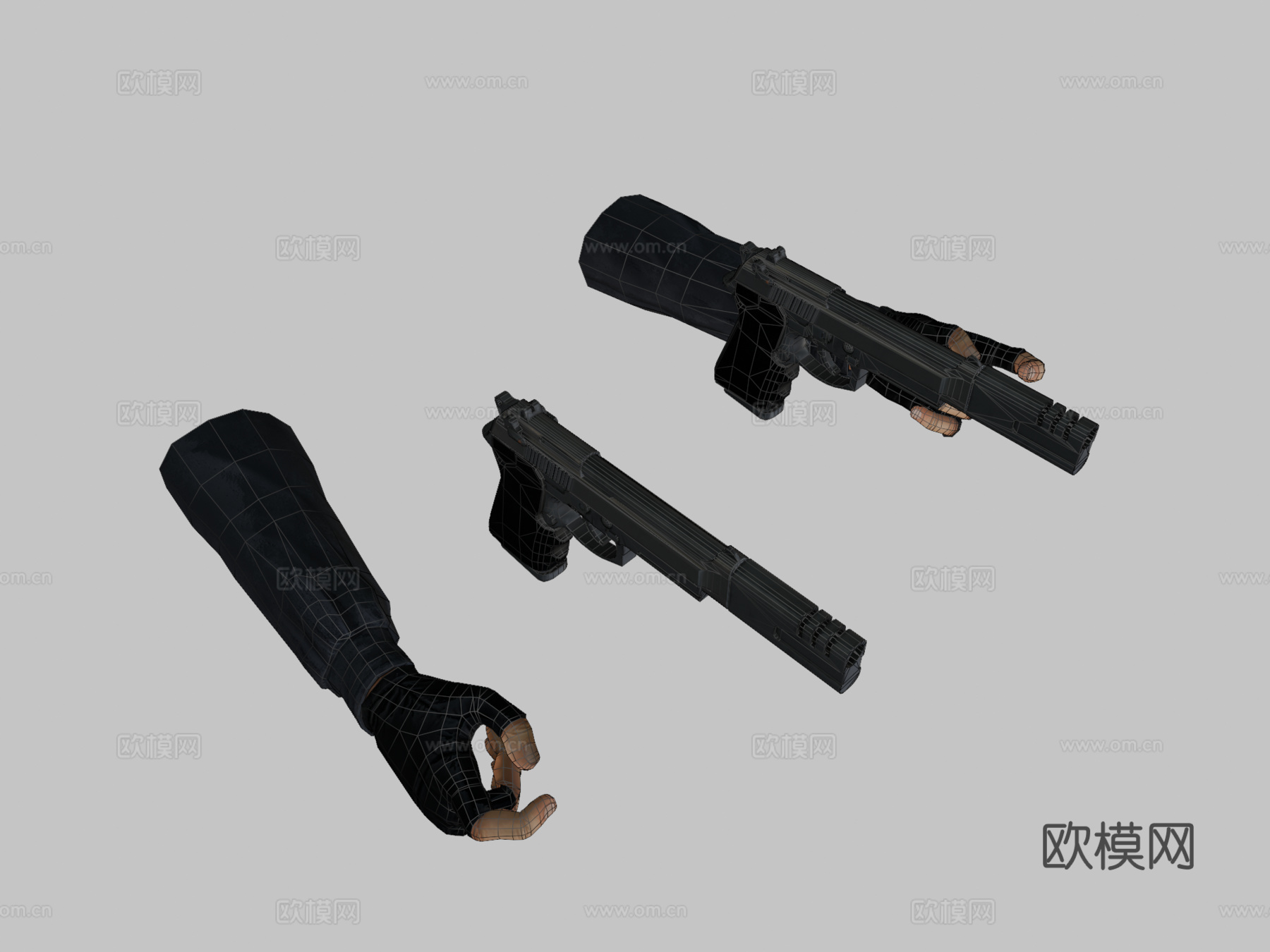 FPSW2双持手枪3d模型-Pic-2