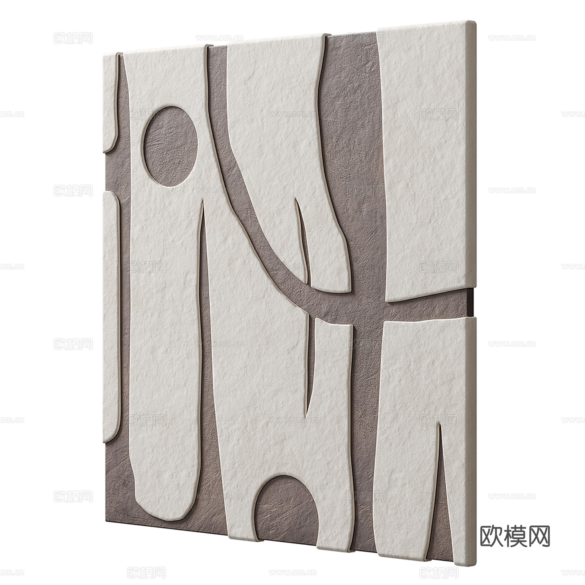 侘寂风立体挂画 墙饰挂画su模型
