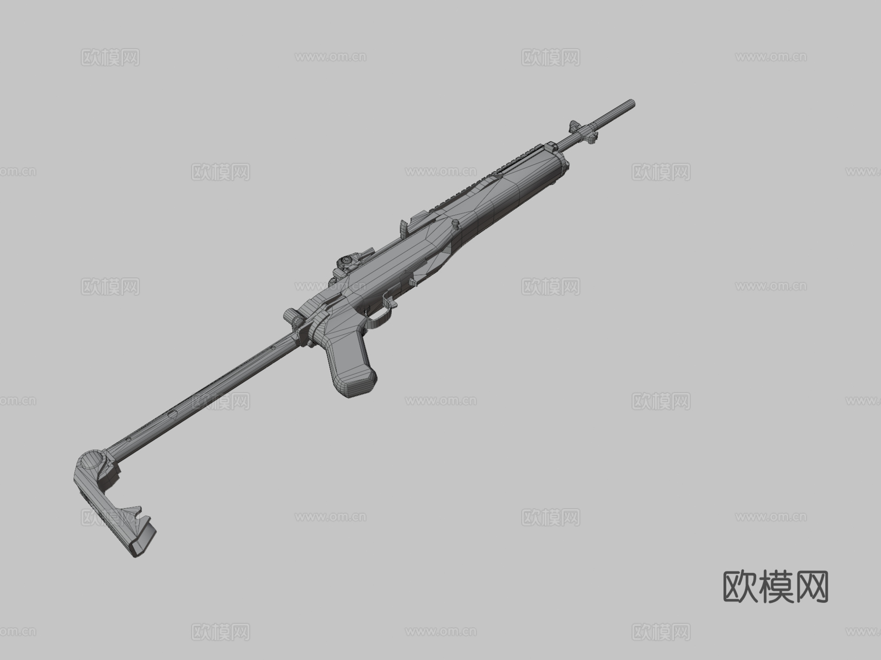 镀银-Mini14-PUBG3d模型