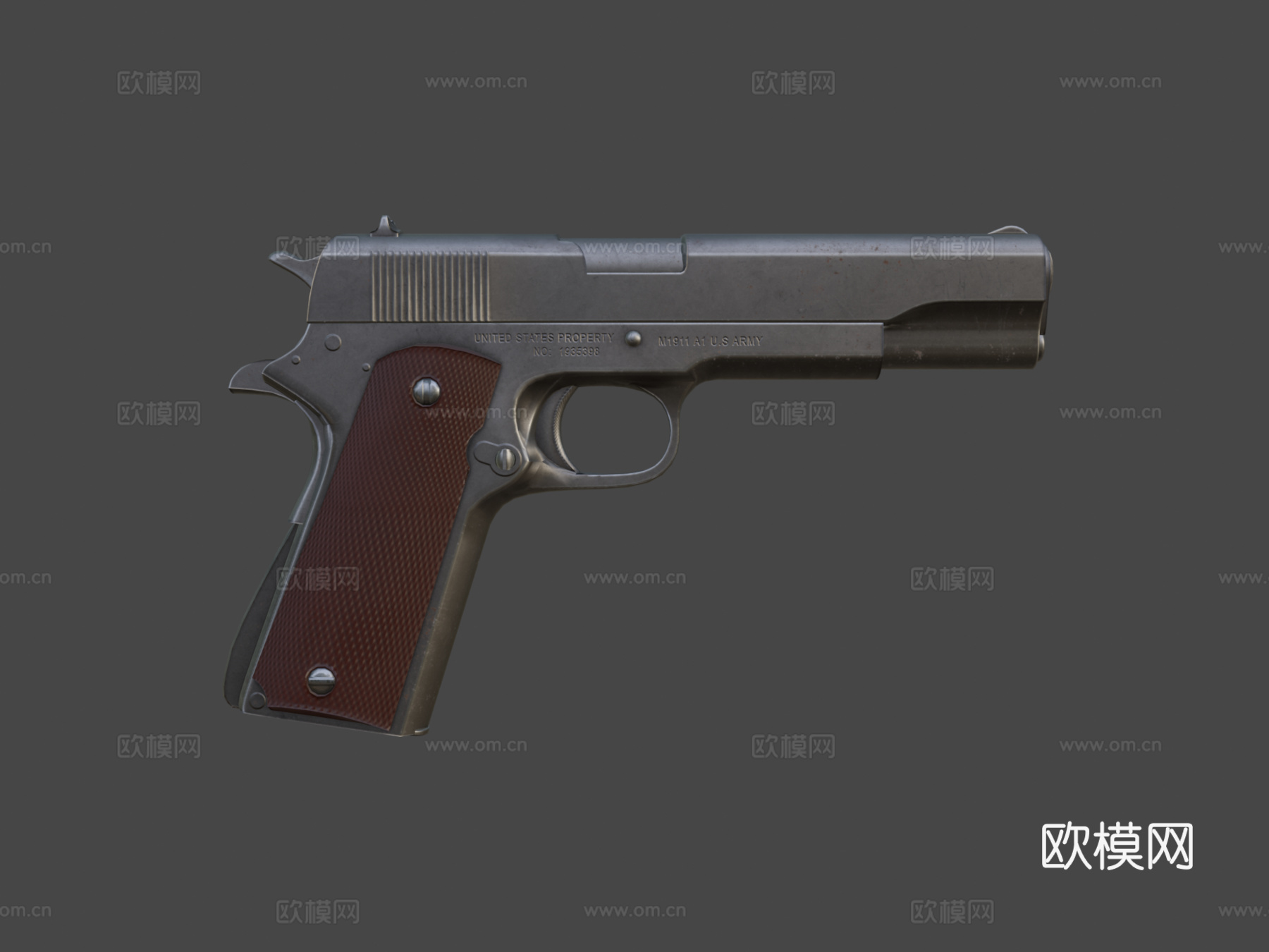 M1911A1手枪3d模型
