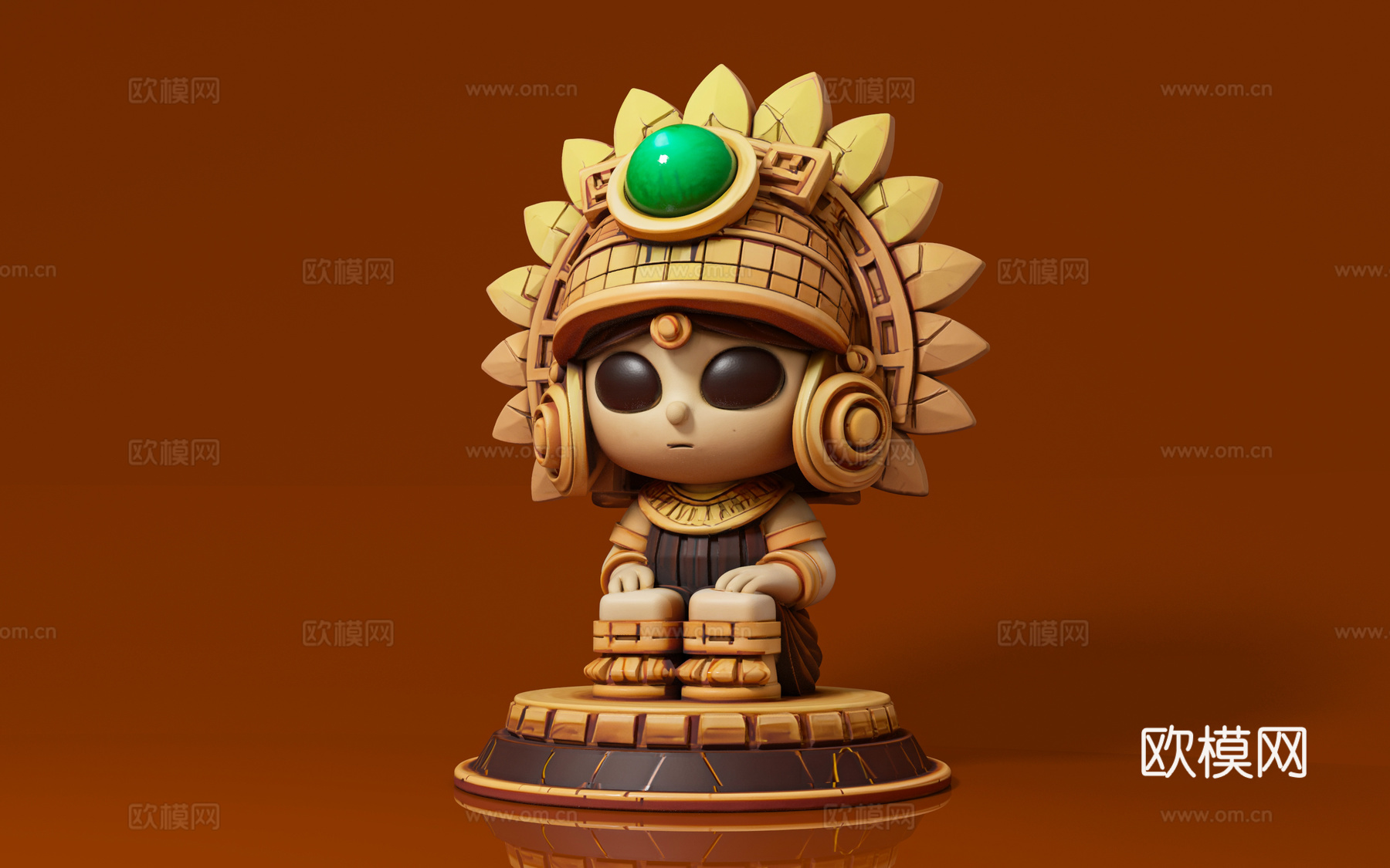 古代文明 埃及法老 古罗马雕像 古国遗迹 卡通形象 抽象艺术3d模型