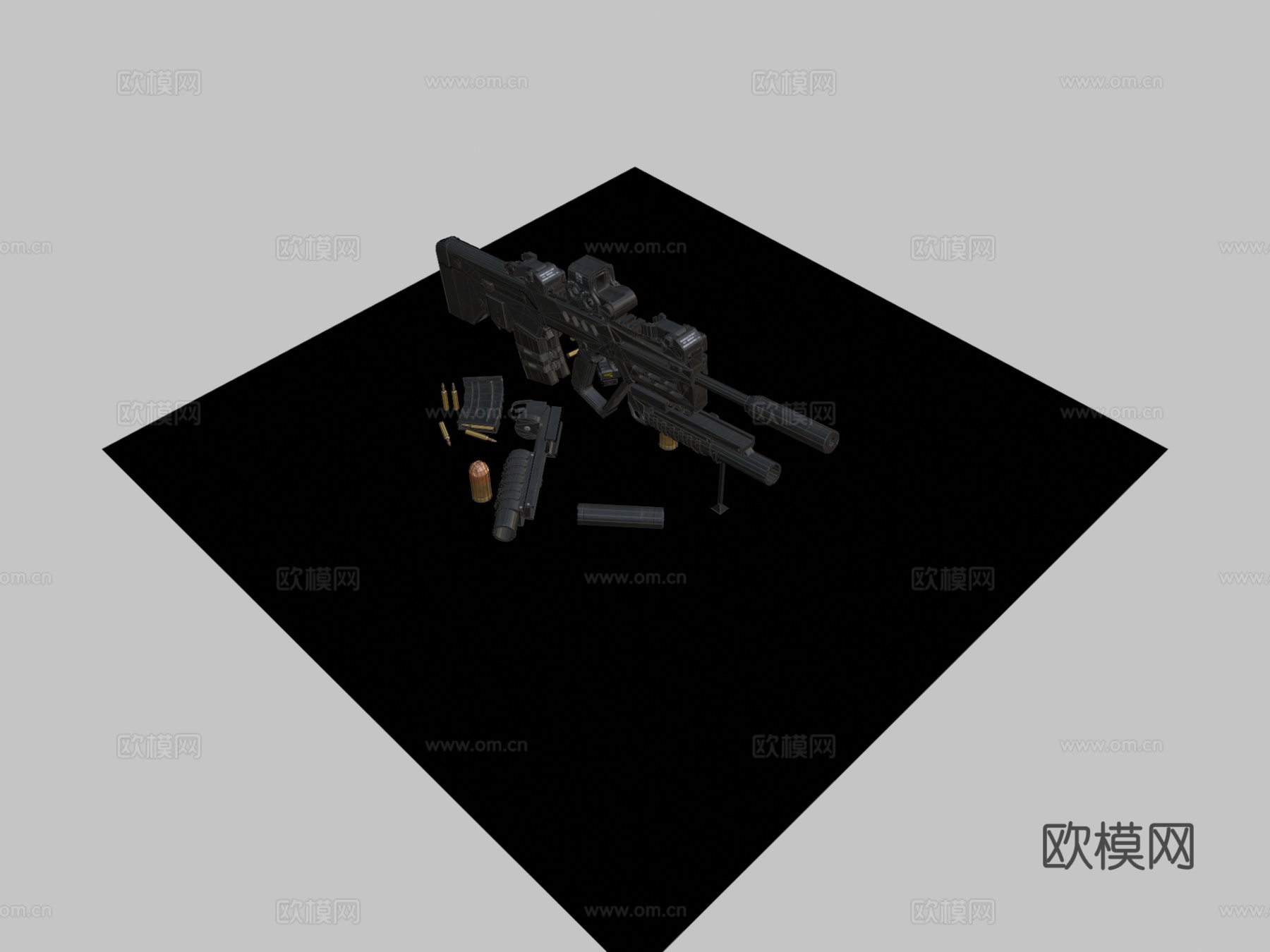 TAR 21突击步枪定制(游戏模型)3d模型