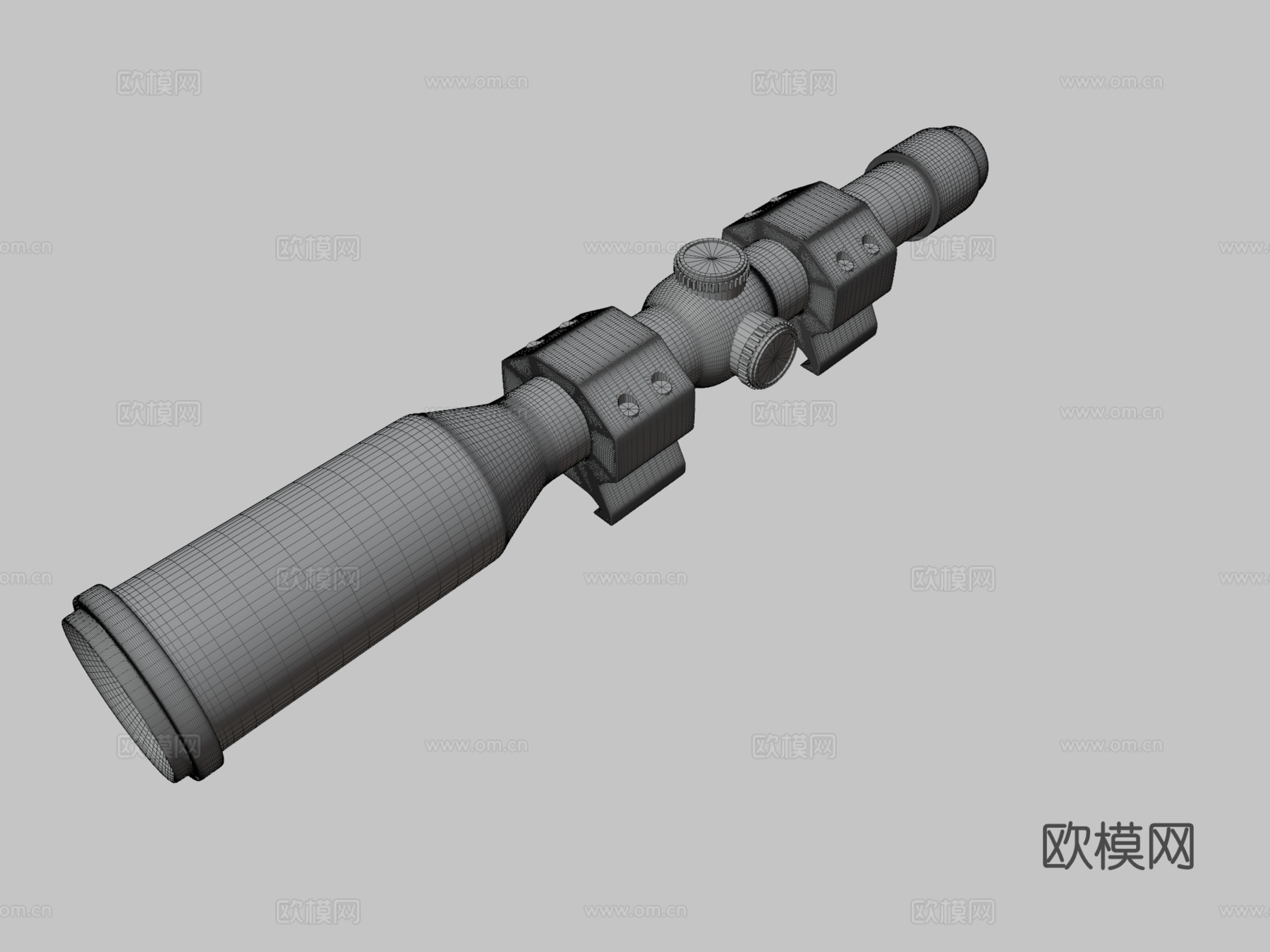 瞄准镜狙击步枪3d模型
