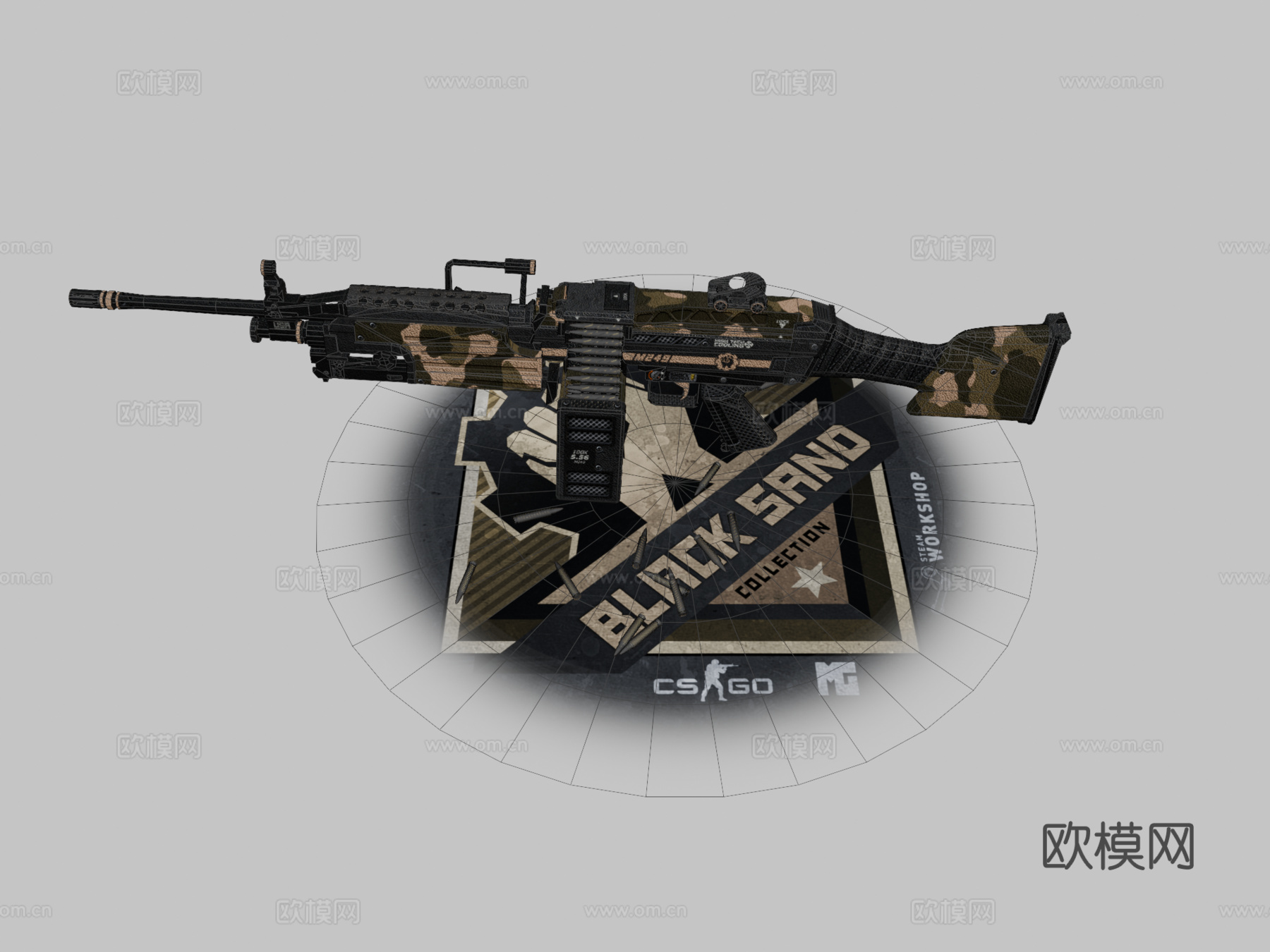 M249-黑沙3d模型