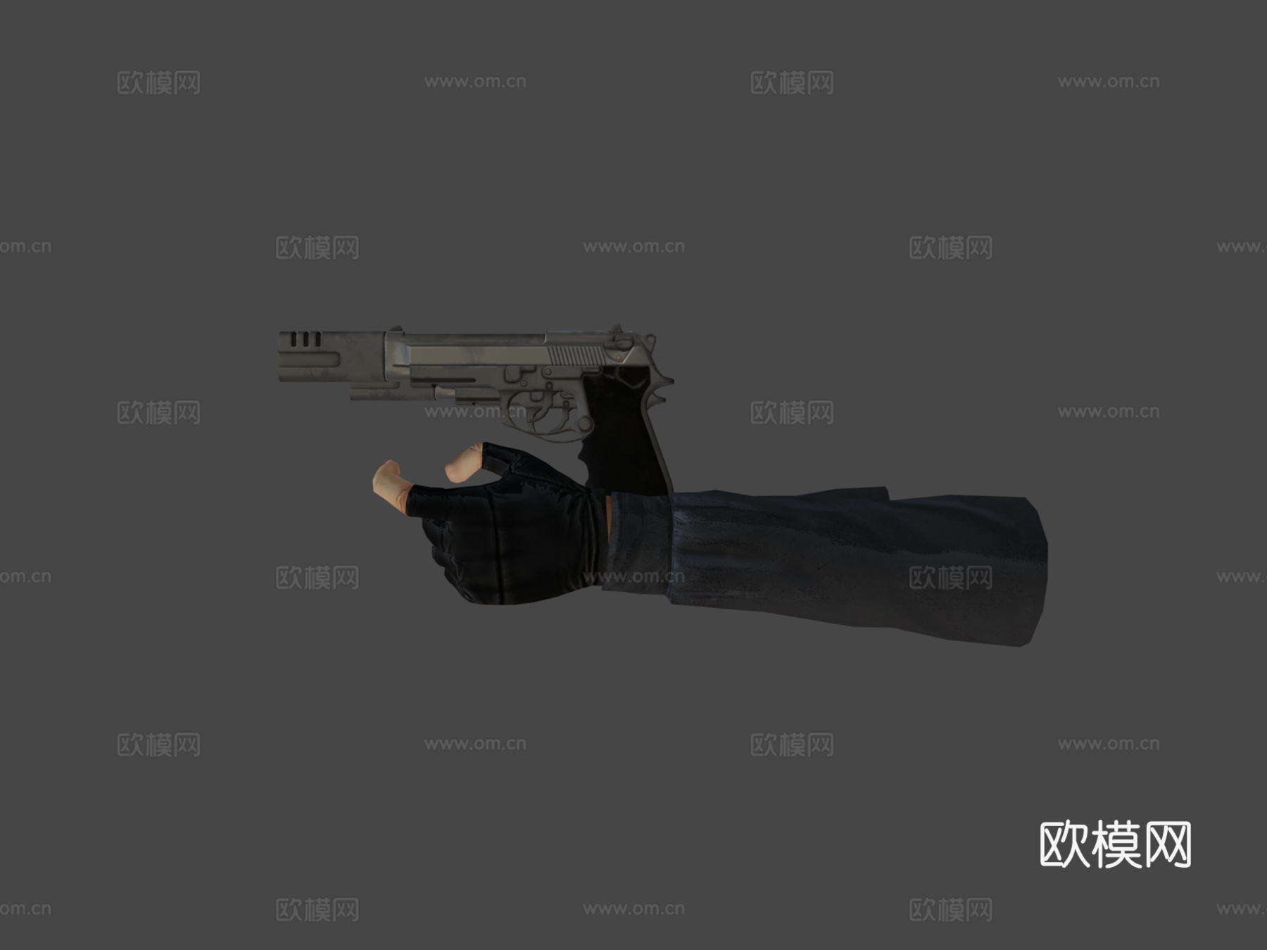 FPSW2双持手枪3d模型-Pic-6