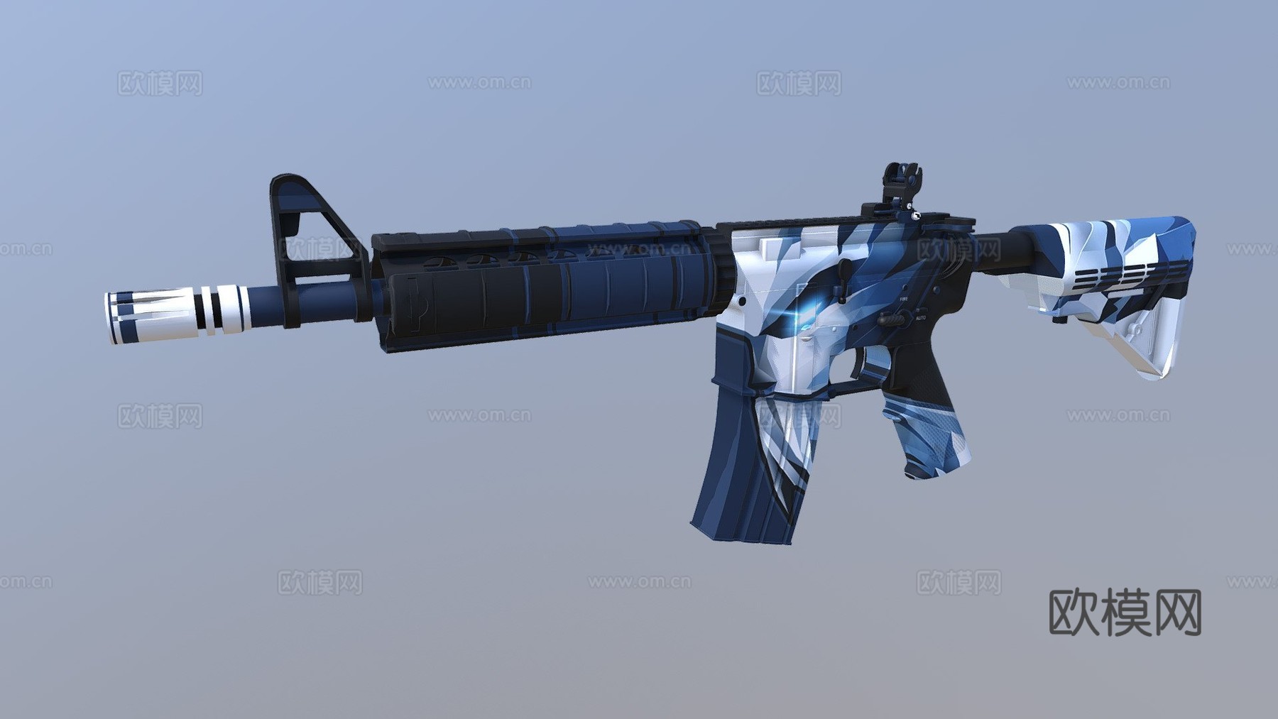 M4A1冰霜裂痕3d模型