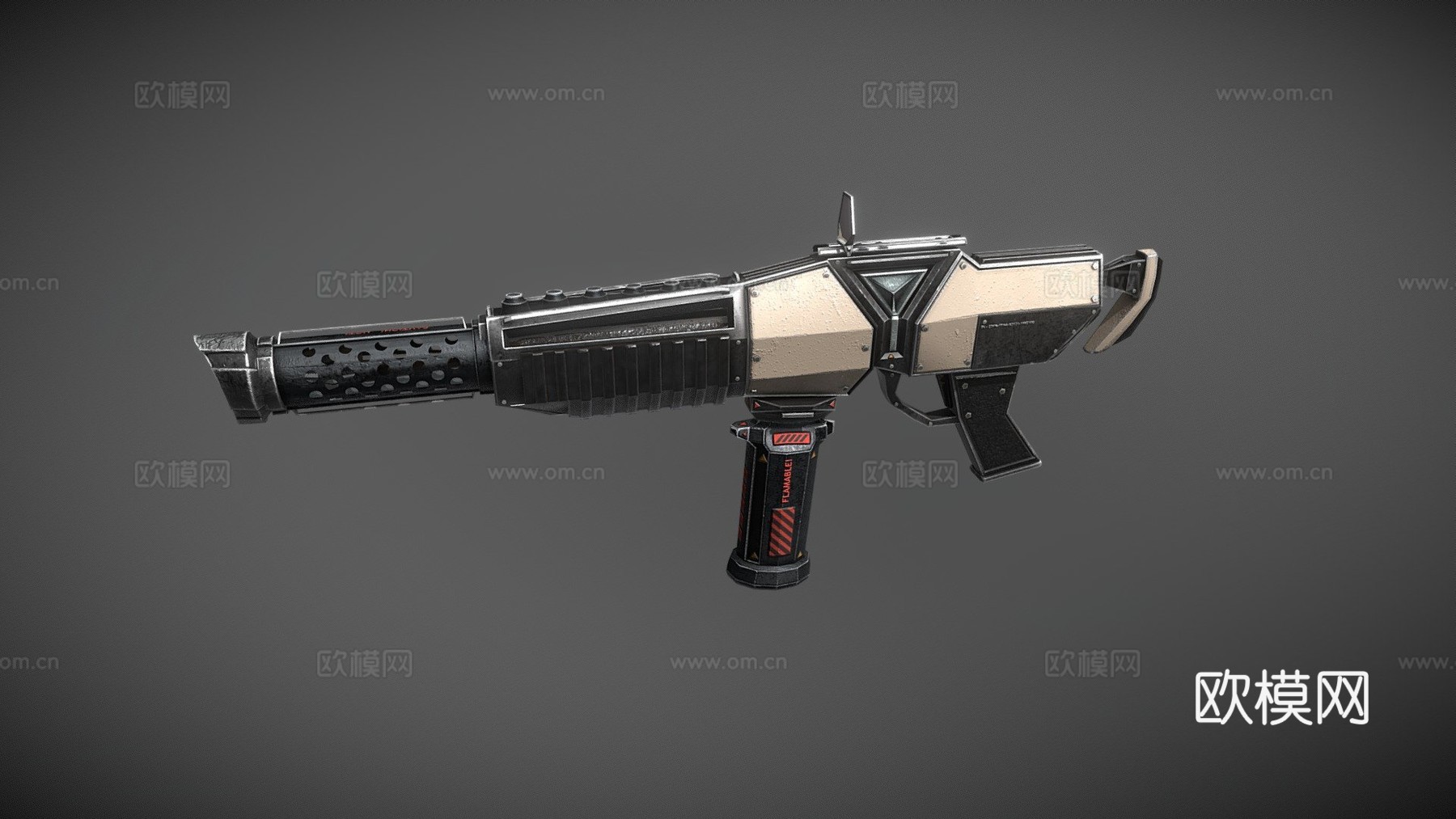 科幻战斗火焰喷射器-MK2-PFU3d模型