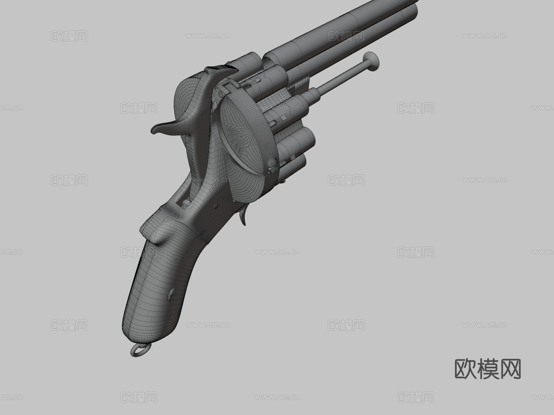 勒福舍左轮(20发双管)3d模型