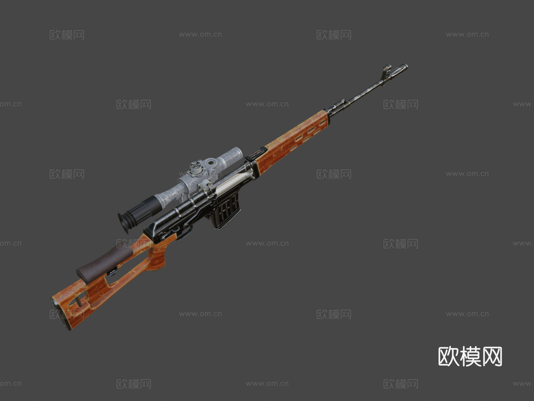 德拉贡诺夫狙击步枪-SVD3d模型