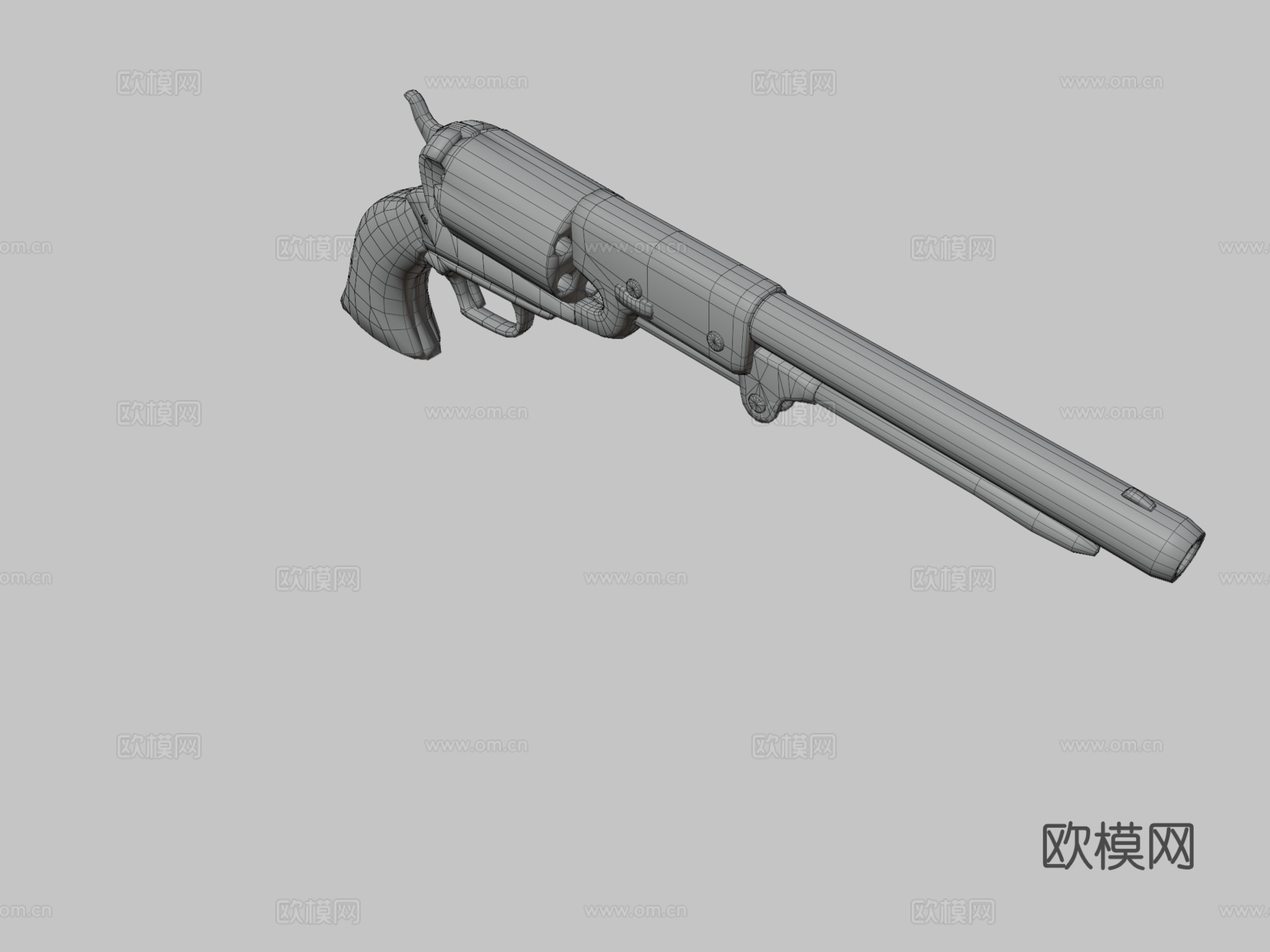 柯尔特沃克1847型3d模型
