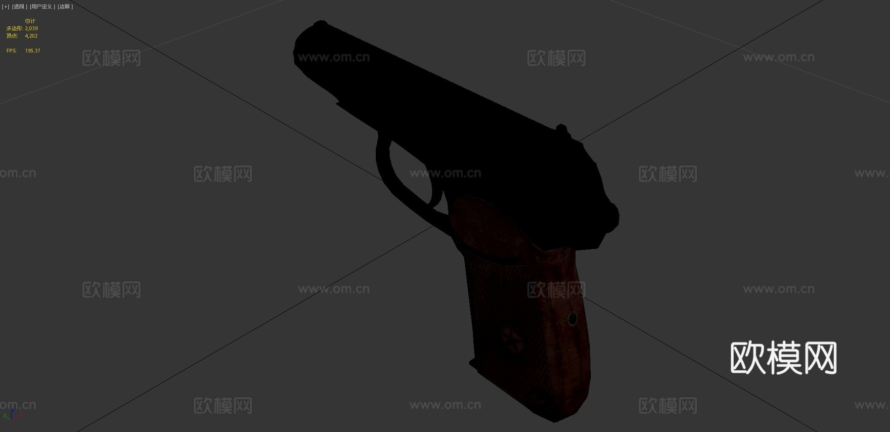 低多边形马卡洛夫BBR3d模型