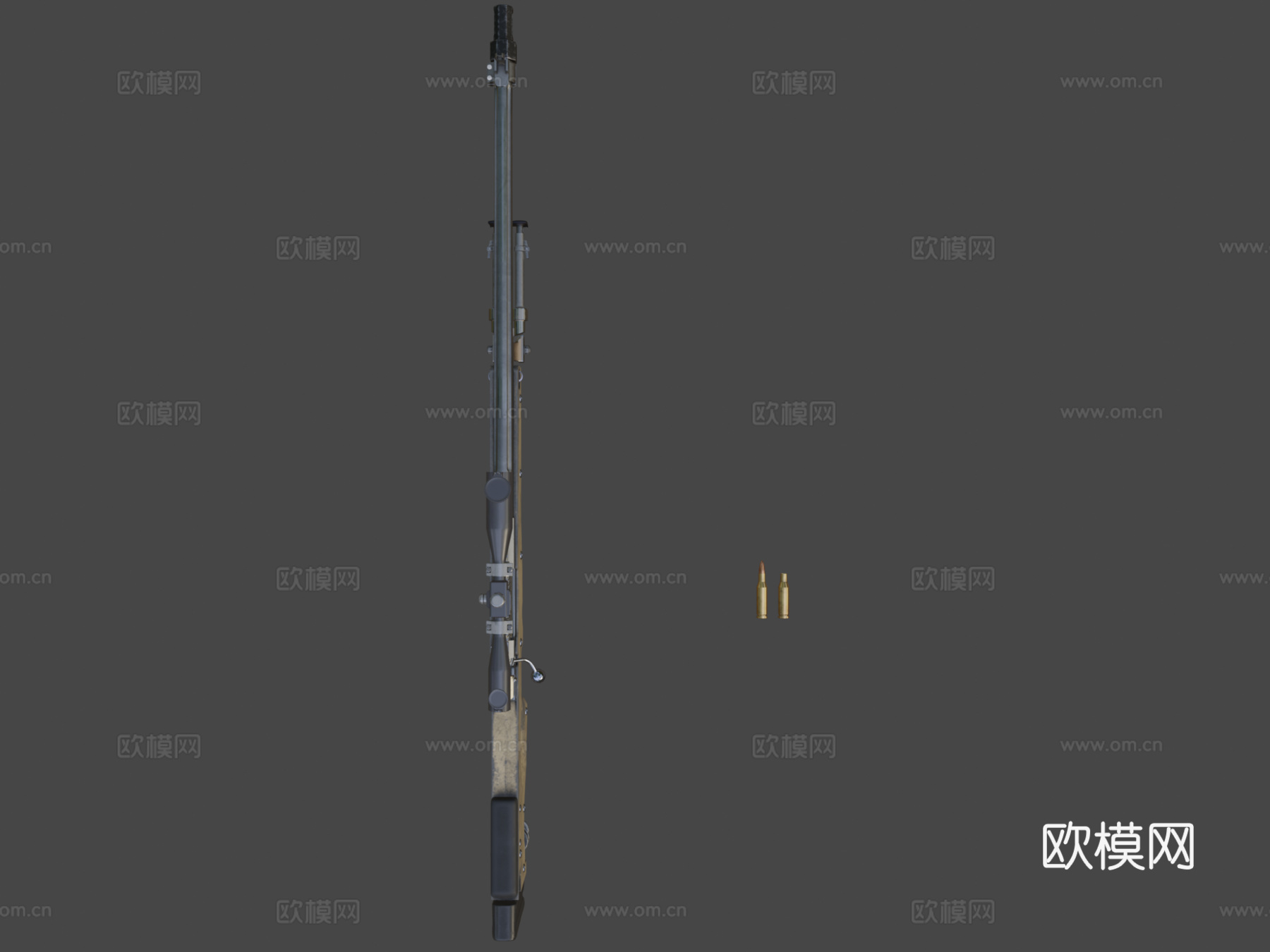 L96A1狙击枪3d模型