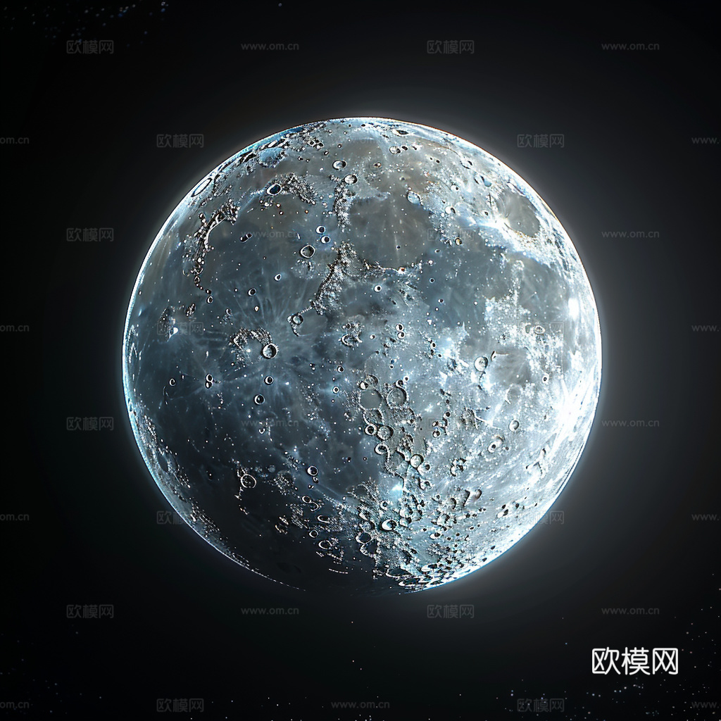 月球灯星球月亮陨石表表面