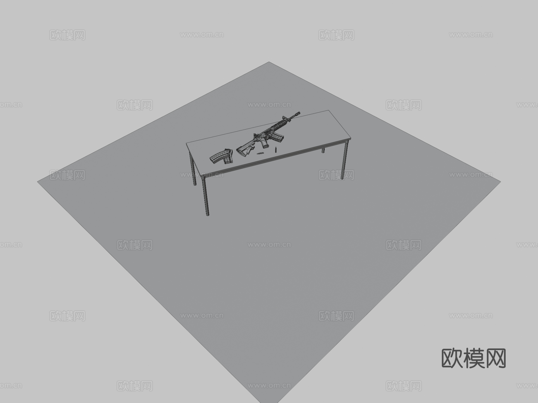 M4A4步枪3d模型