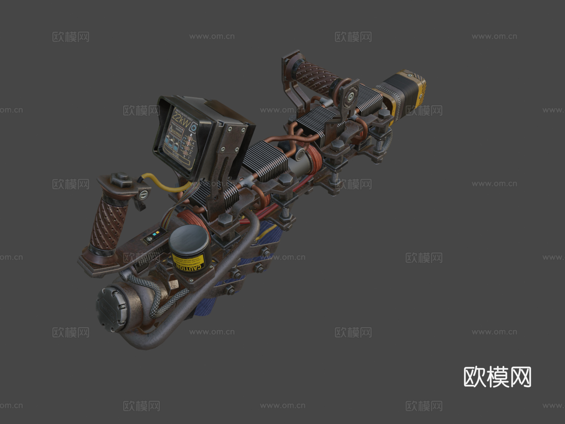 赛博废土高斯驱动器3d模型