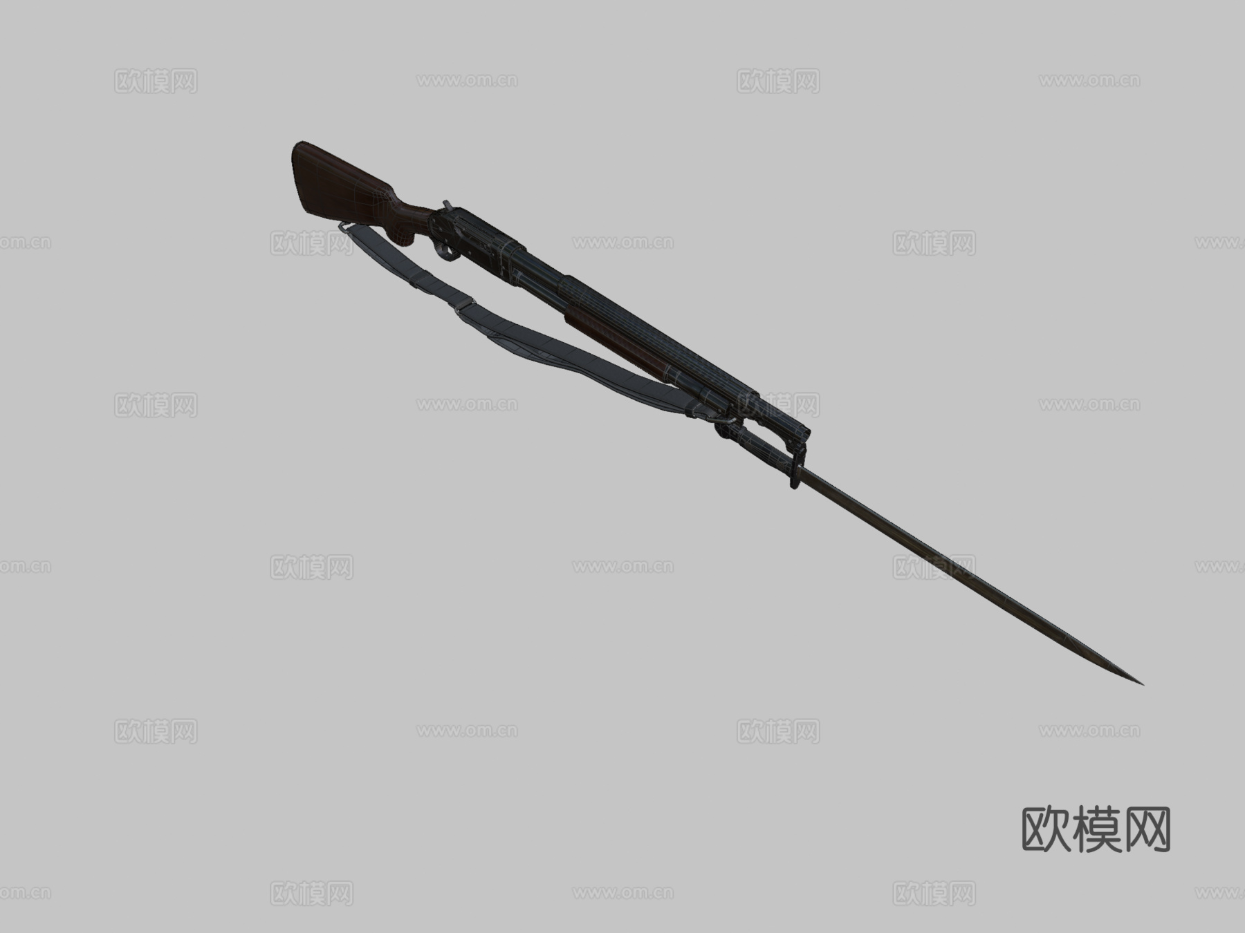 温彻斯特M97战壕枪3d模型
