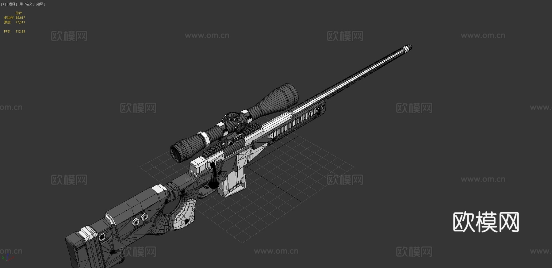 灌木大师L96A9 SOPMOD-13d模型