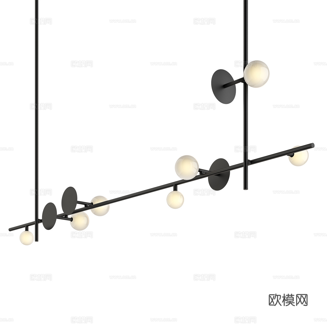 Rakumba 现代吊灯 极简吊灯 多头吊灯 简约吊灯3d模型