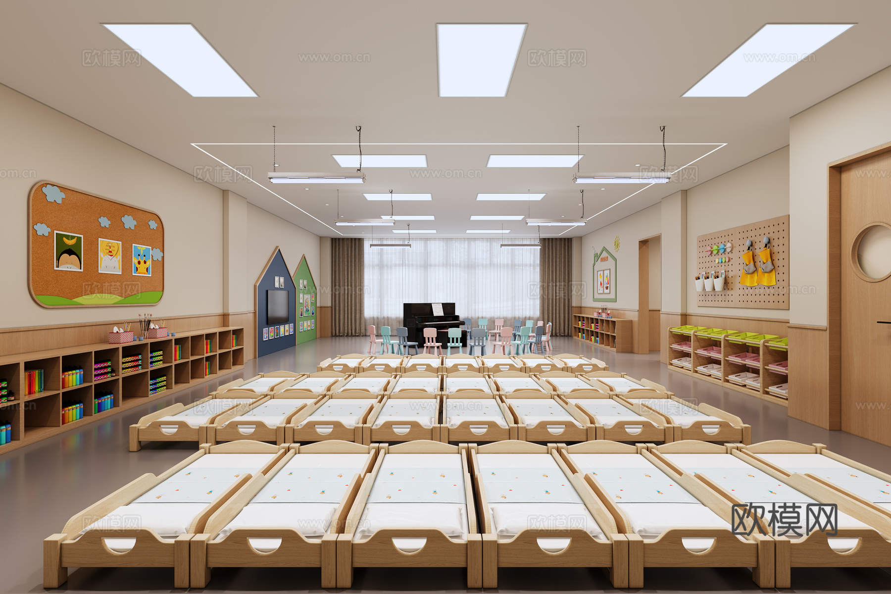 现代幼儿园3d模型