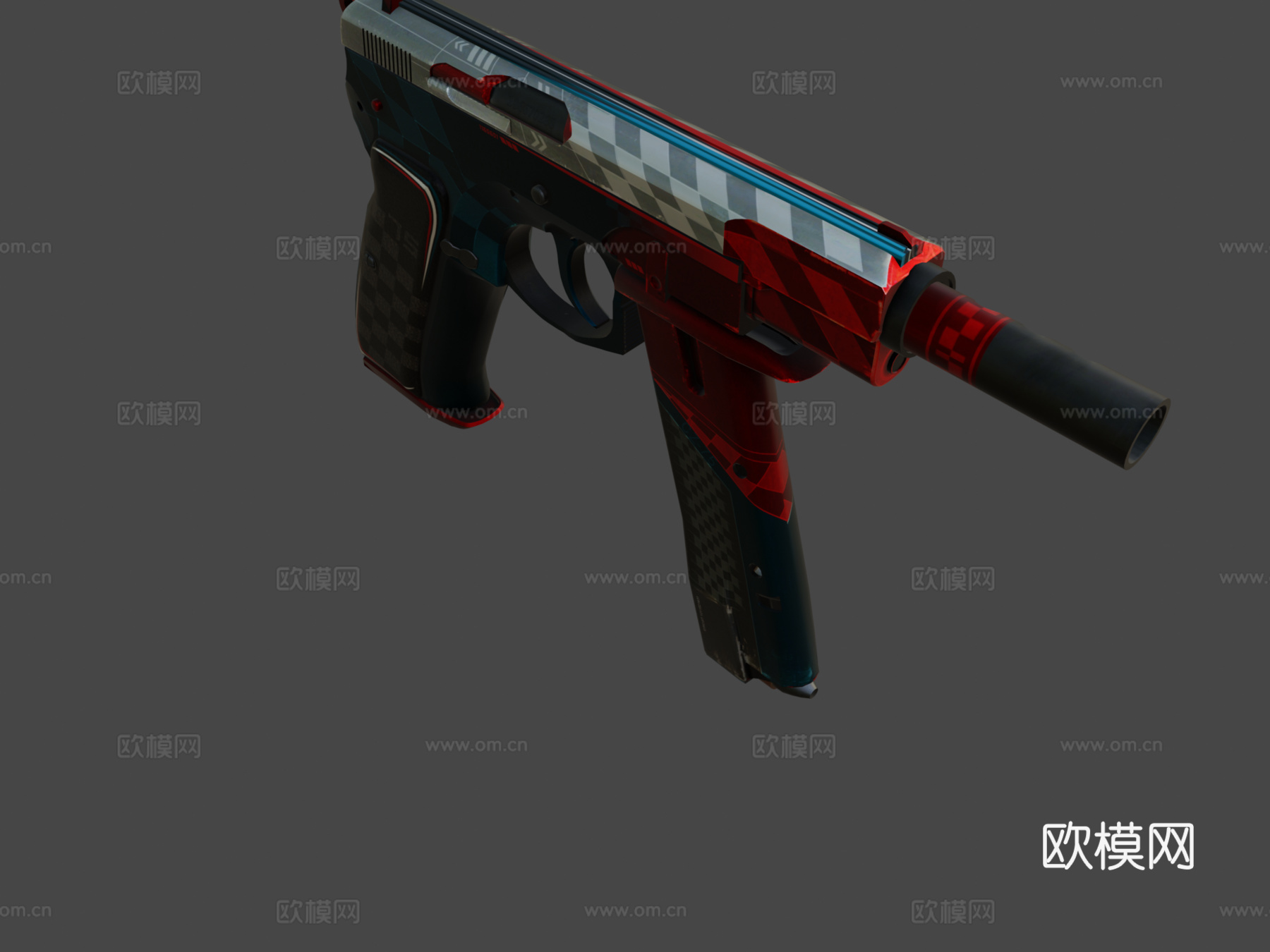CZ75电路版3d模型