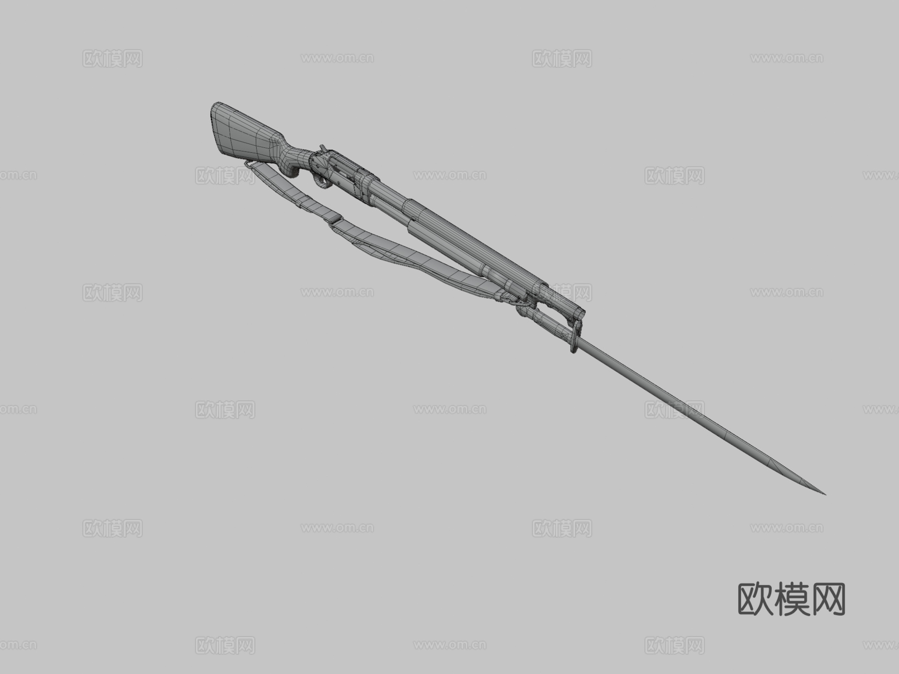 温彻斯特M97战壕枪3d模型