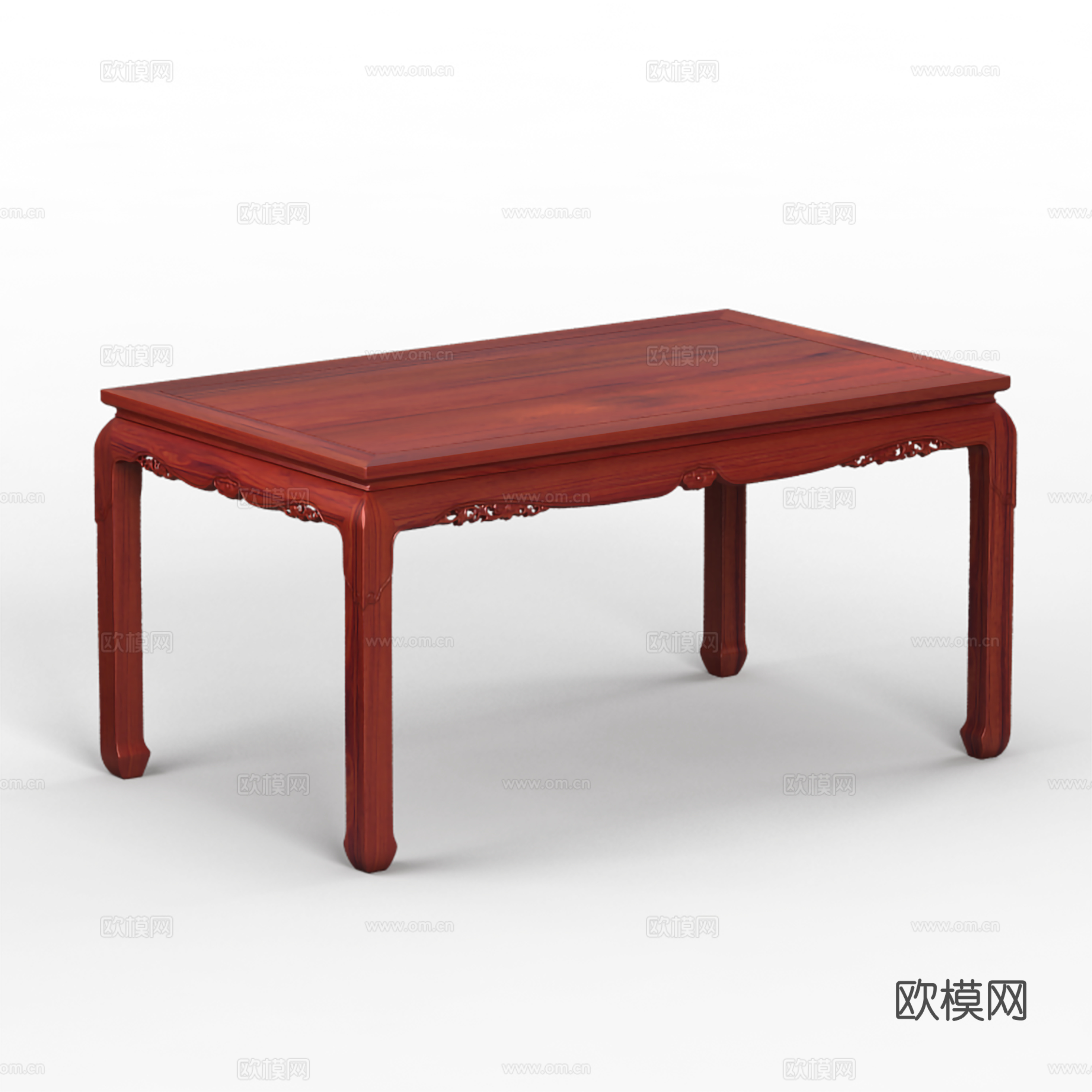 简欧餐桌 实木红木3d模型
