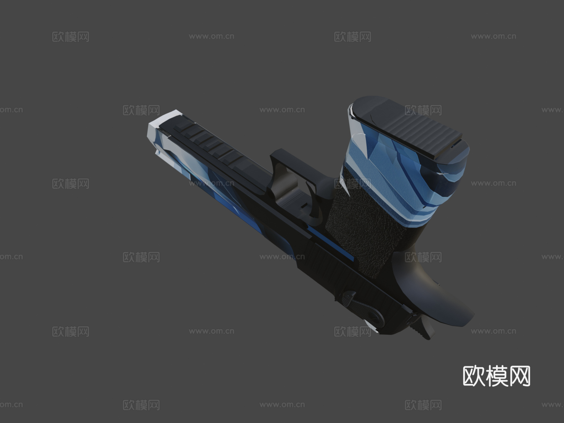 沙漠之鹰冰霜系列3d模型