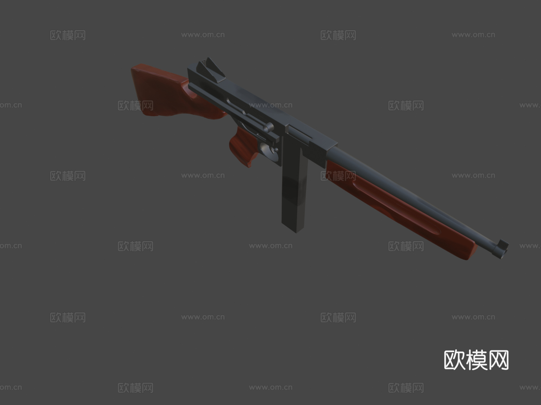 M1A1汤姆森冲锋枪(V1)3d模型