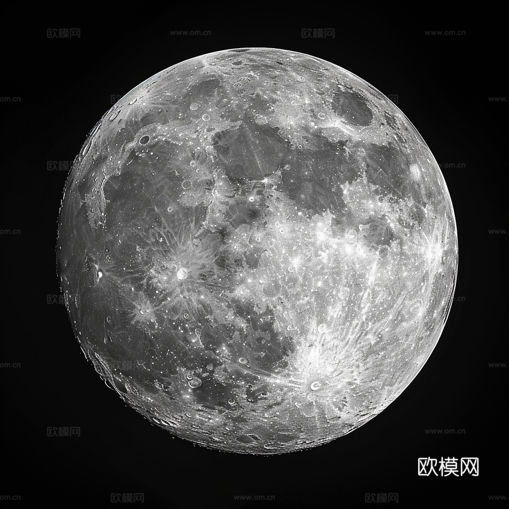 月球灯星球月亮陨石表表面