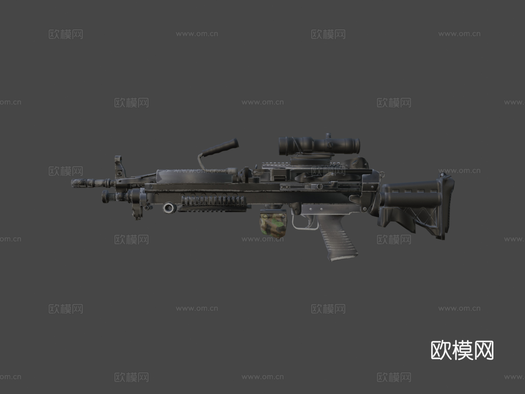 M249机枪3d模型