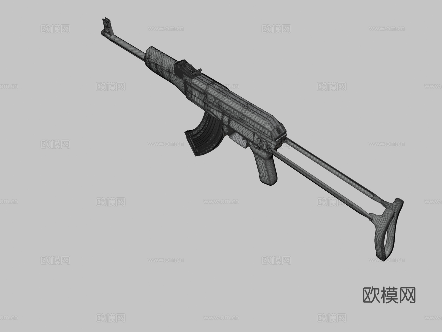 AK-47步枪3d模型